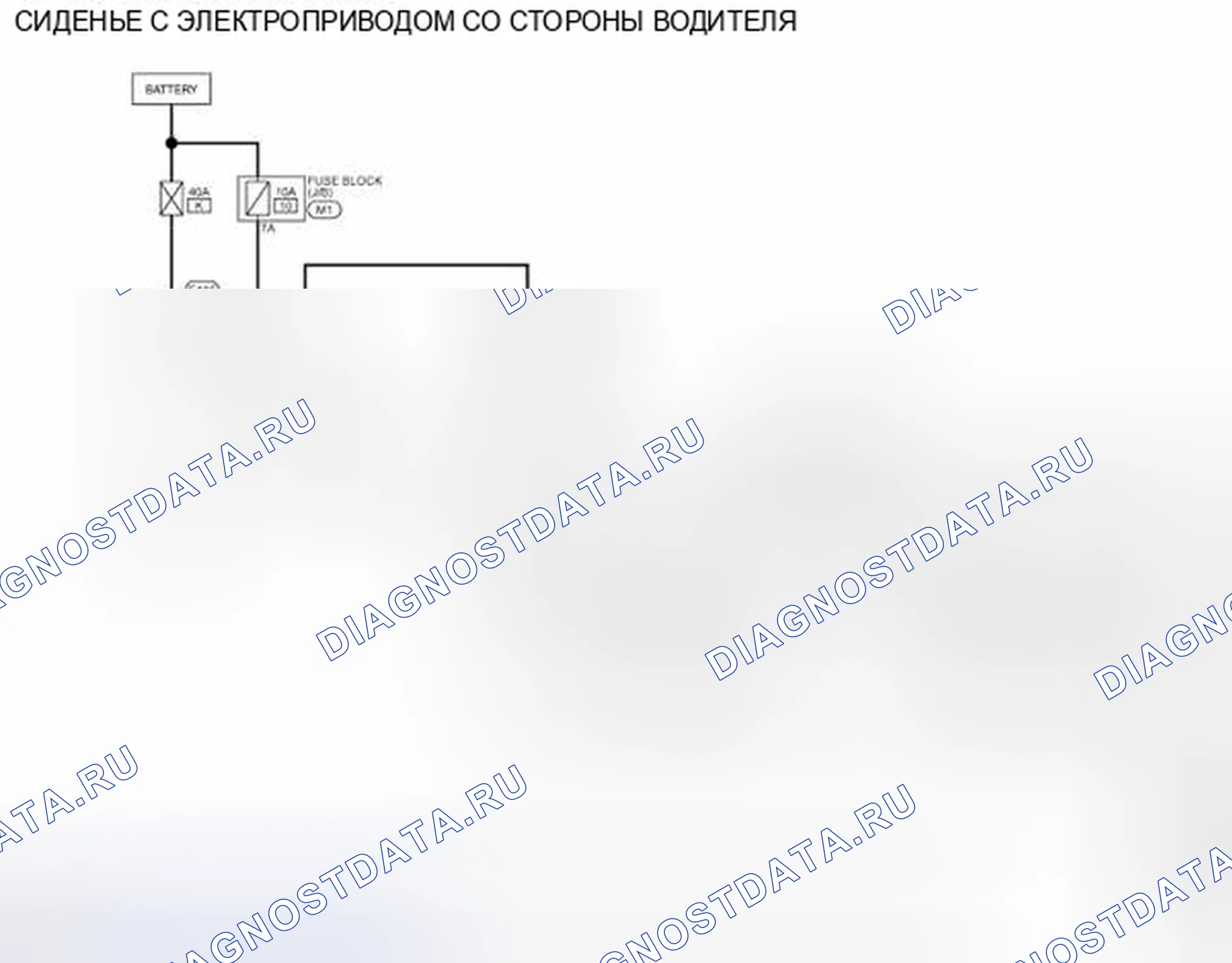 Рис. 3: электросхема - СИЛОВОЕ СИДЕНЬЕ СО СТОРОНЫ ВОДИТЕЛЯ. Honda MDX I