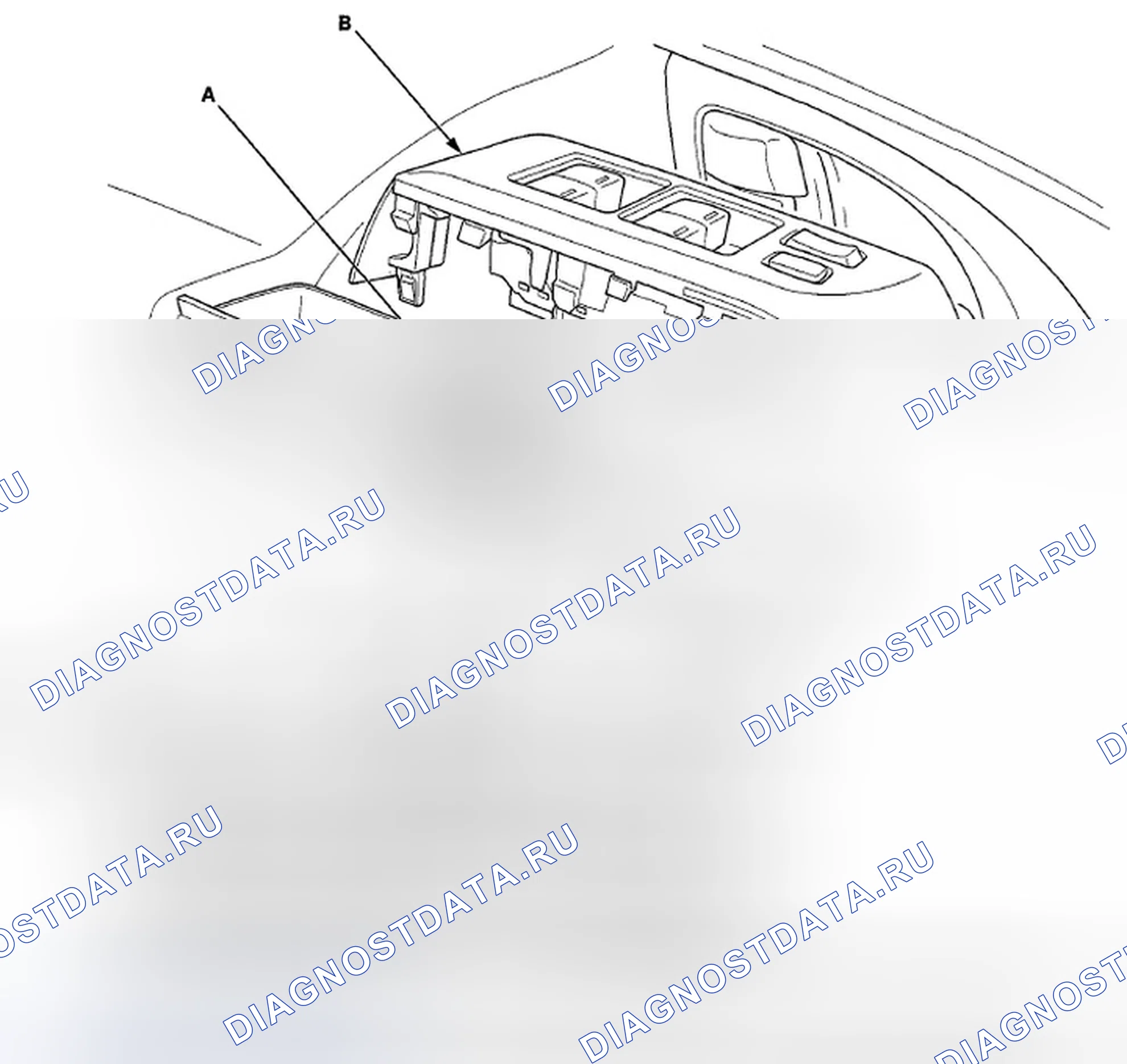 Рис. 3: Входной тест главного переключателя окна питания. Honda Insight ZE2