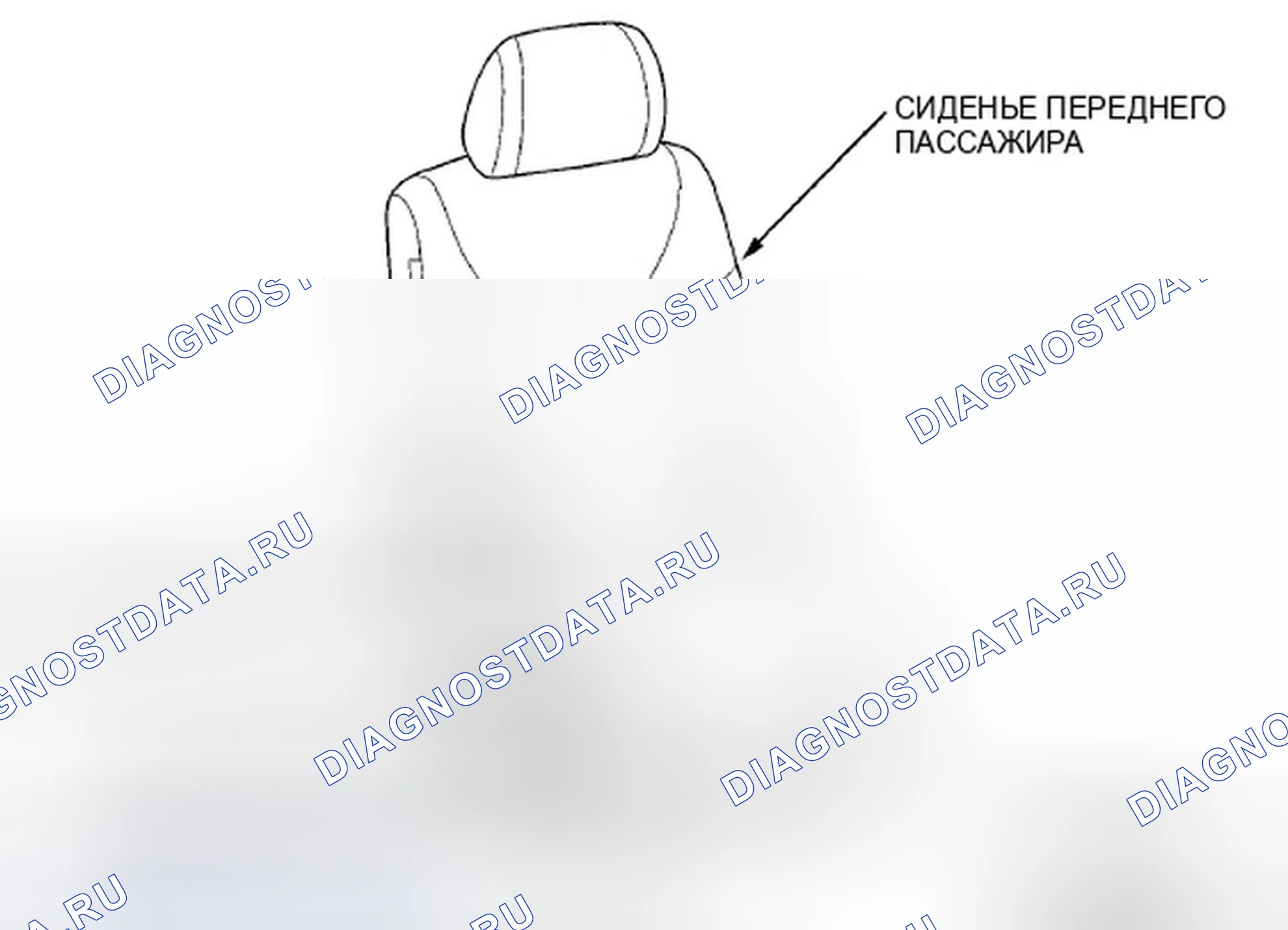 Рис. 184: Сиденье переднего пассажира. Honda Pilot II