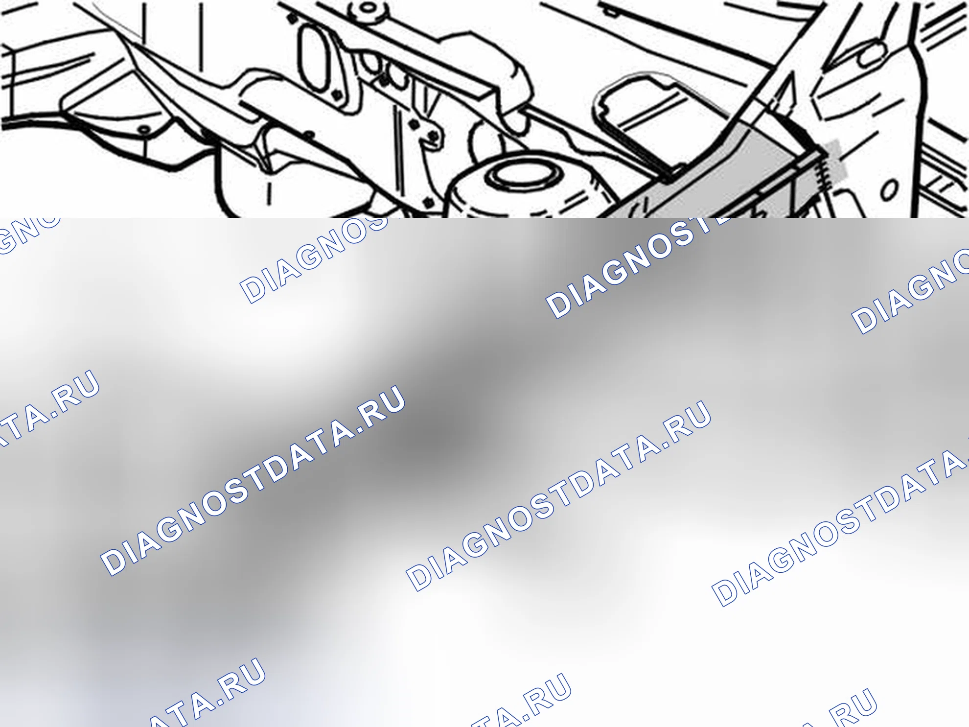 Рис. 191: Узел верхнего бокового элемента. Volvo S80 I