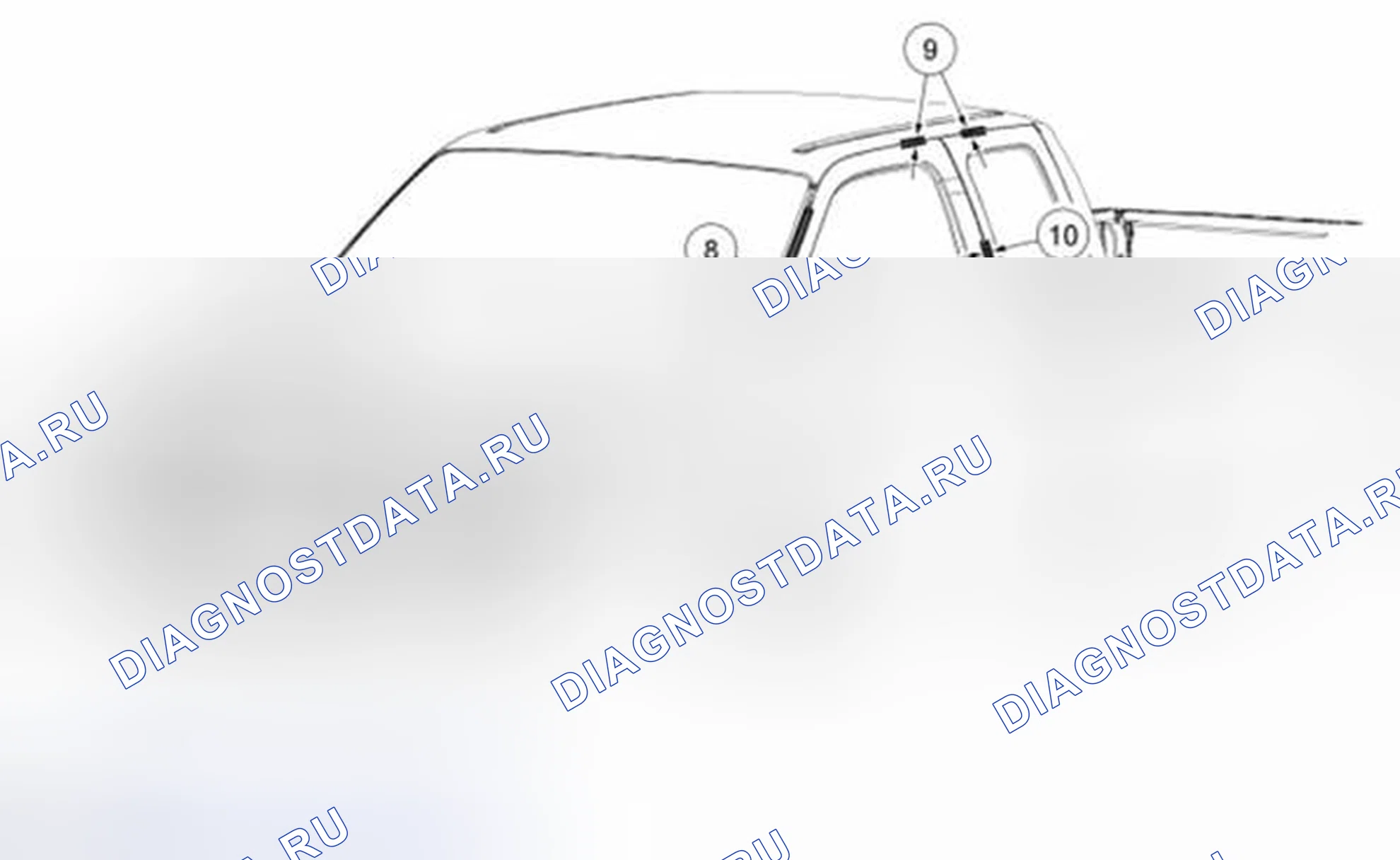 Рис. 84: Границы тела. Ford Pickup F250 Super Duty II