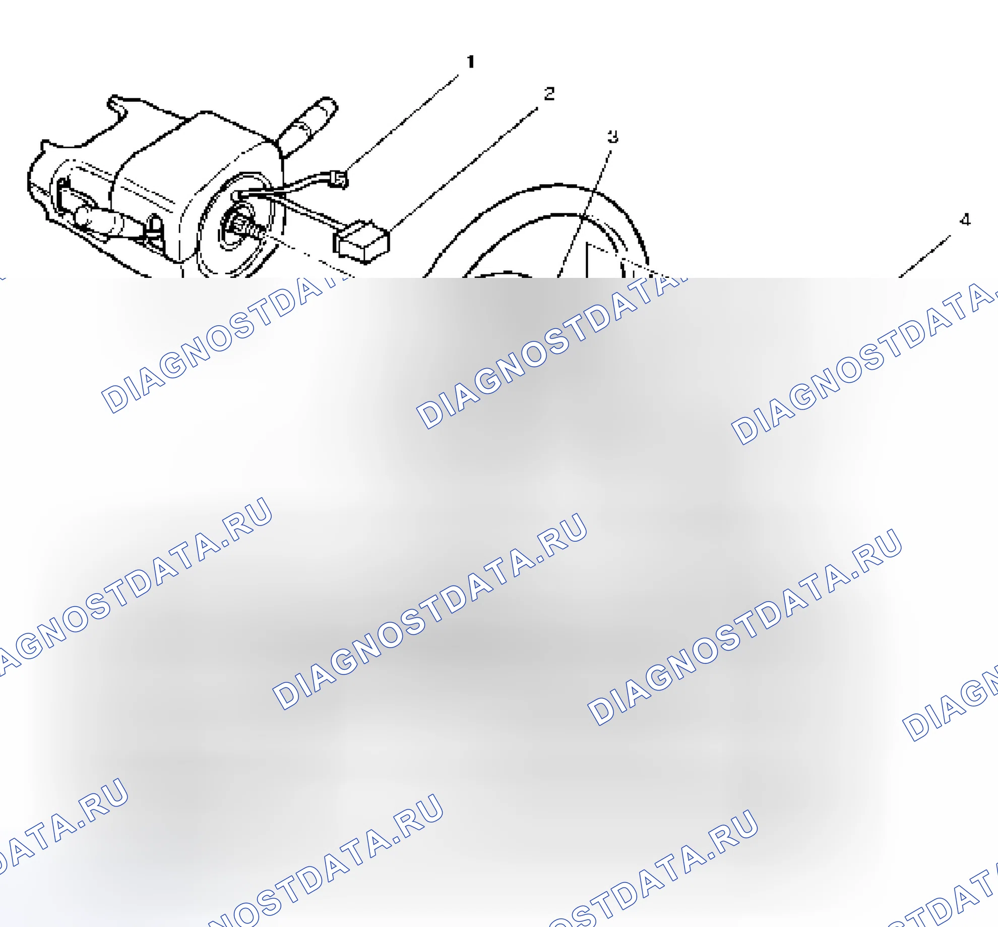 Рис. 37: Модуль инфлятора и связанные с ним детали. Isuzu Axiom I