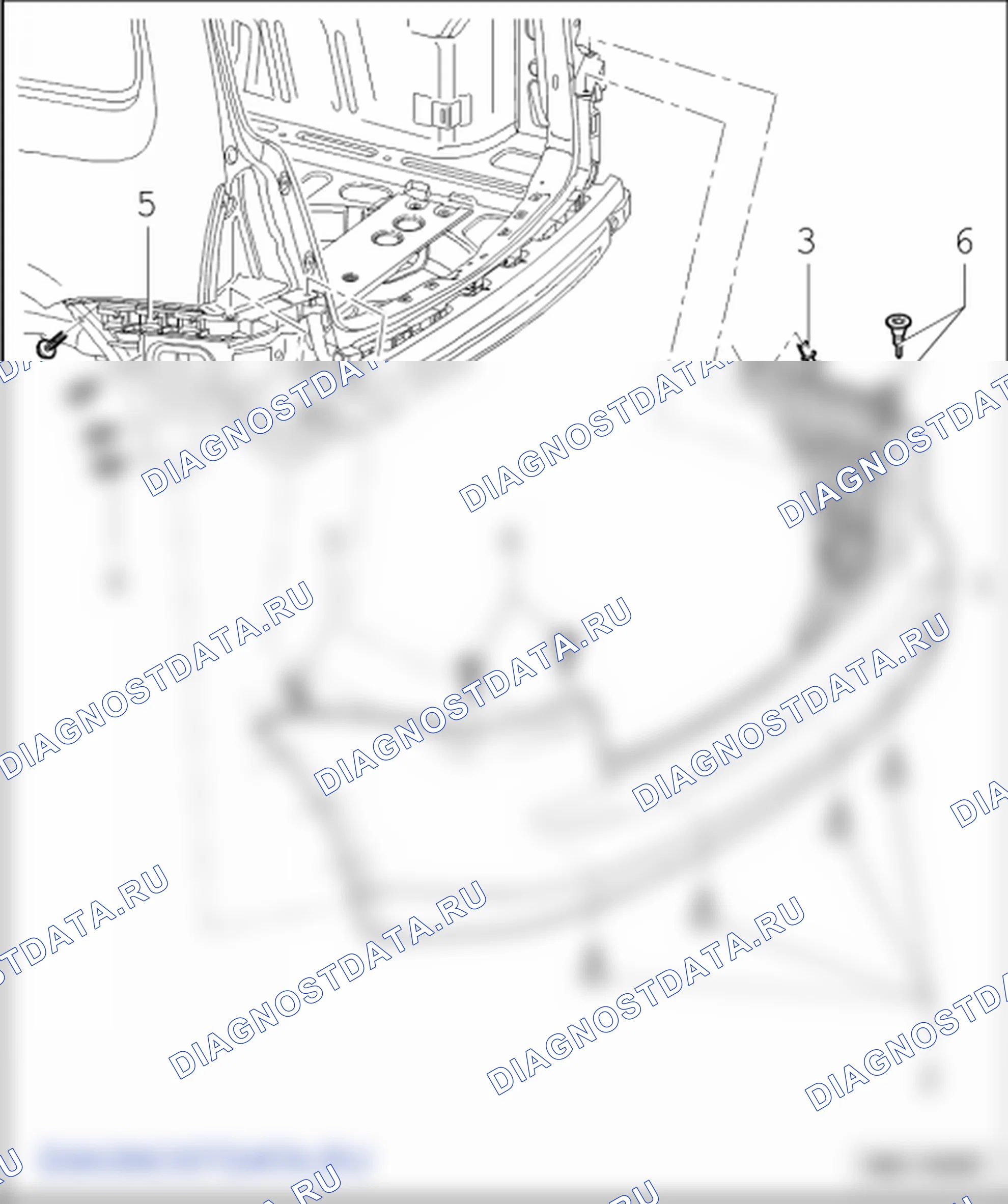 Задний бампер. Volkswagen Touran I