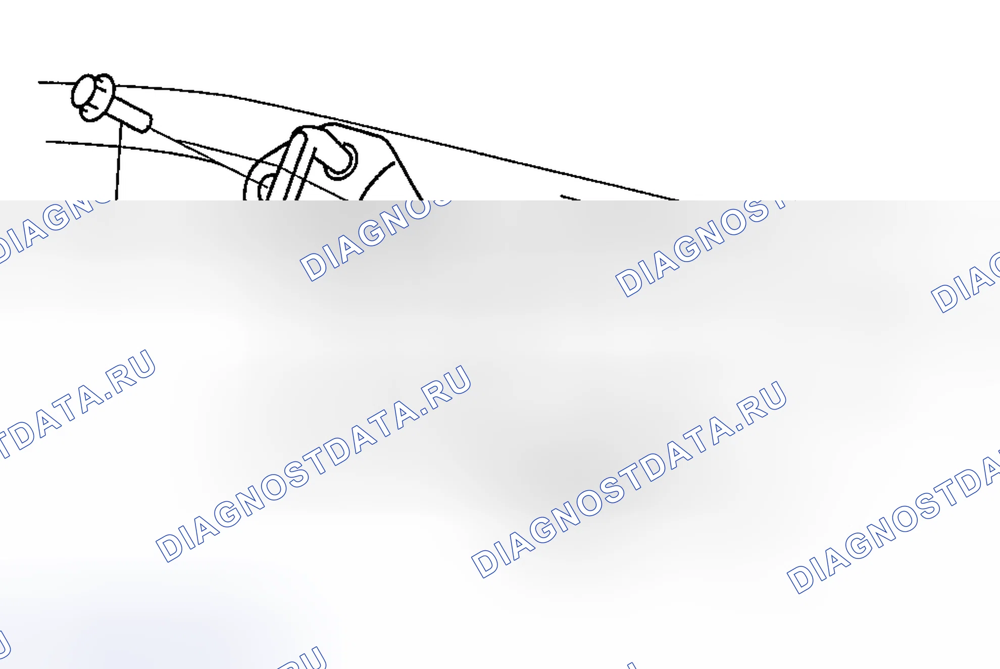 Рис. 69: СНЯТИЕ / УСТАНОВКА ФИКСАТОРА ЗАТВОРА ПОДЪЕМНИКА. Honda CR-V III рестайлинг