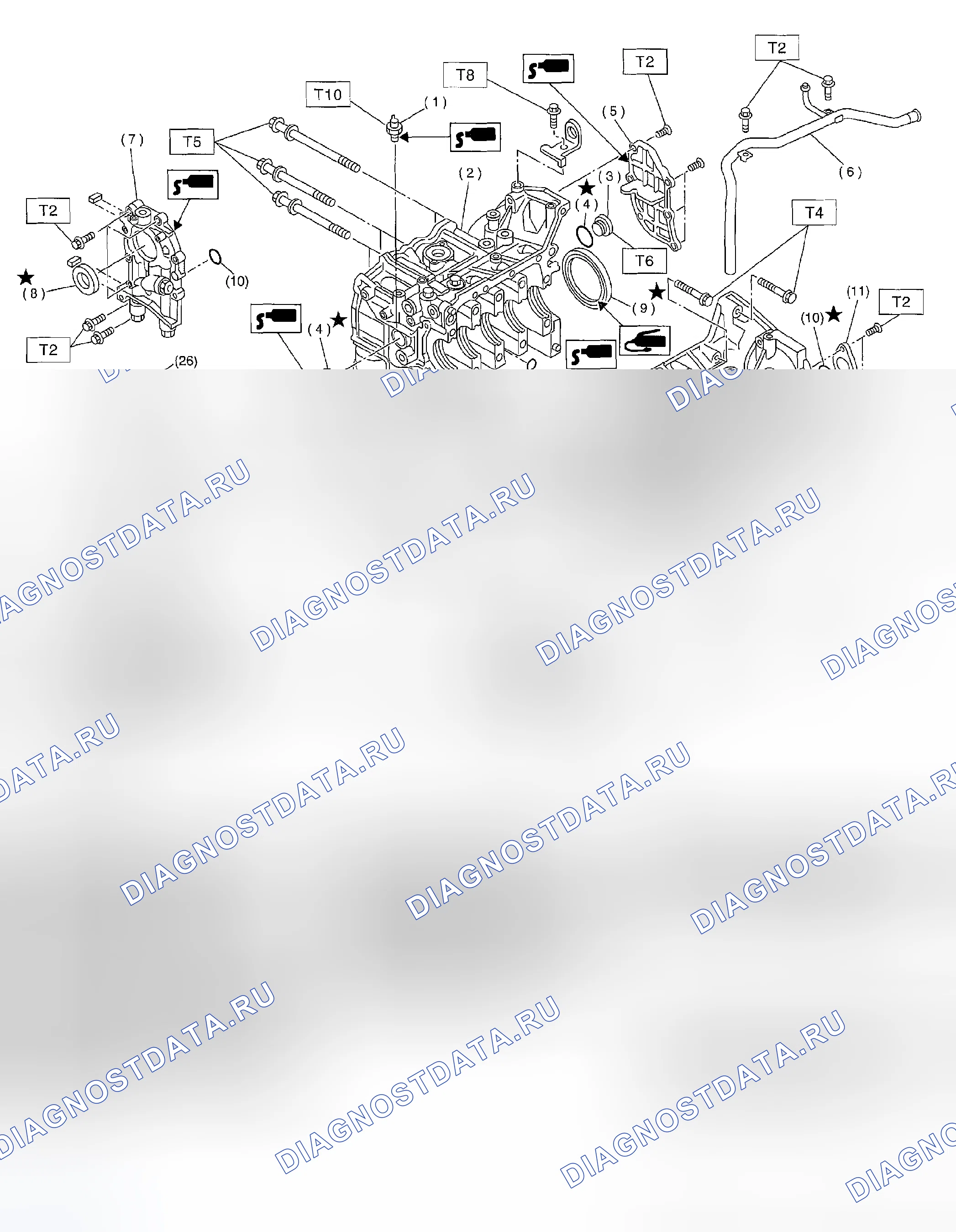 Рис. 239: БЛОК ЦИЛИНДРОВ. Subaru Impreza WRX GD/GG рестайлинг