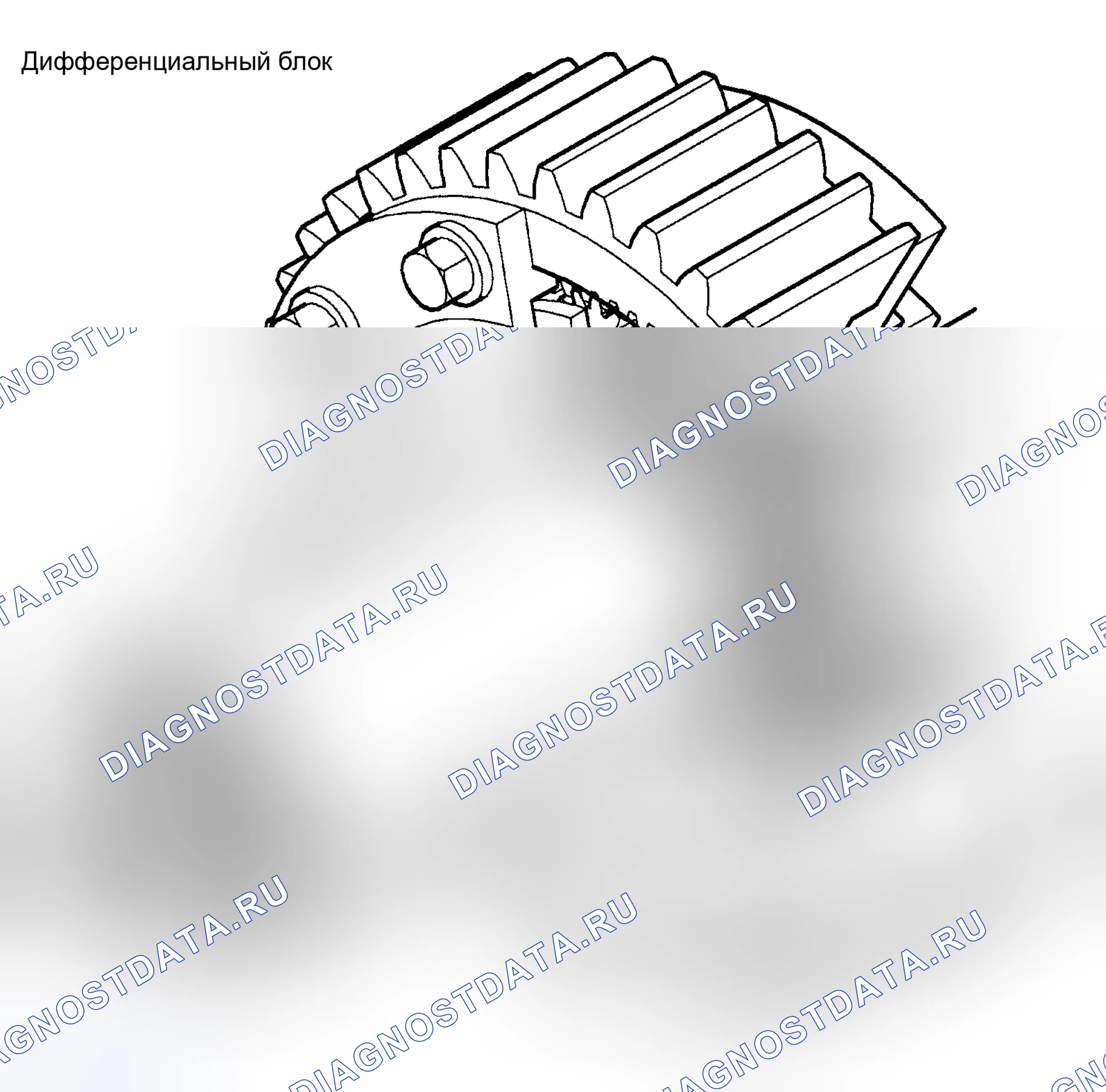 Рис. 71: Дифференциальный блок. Land Rover Range Rover II