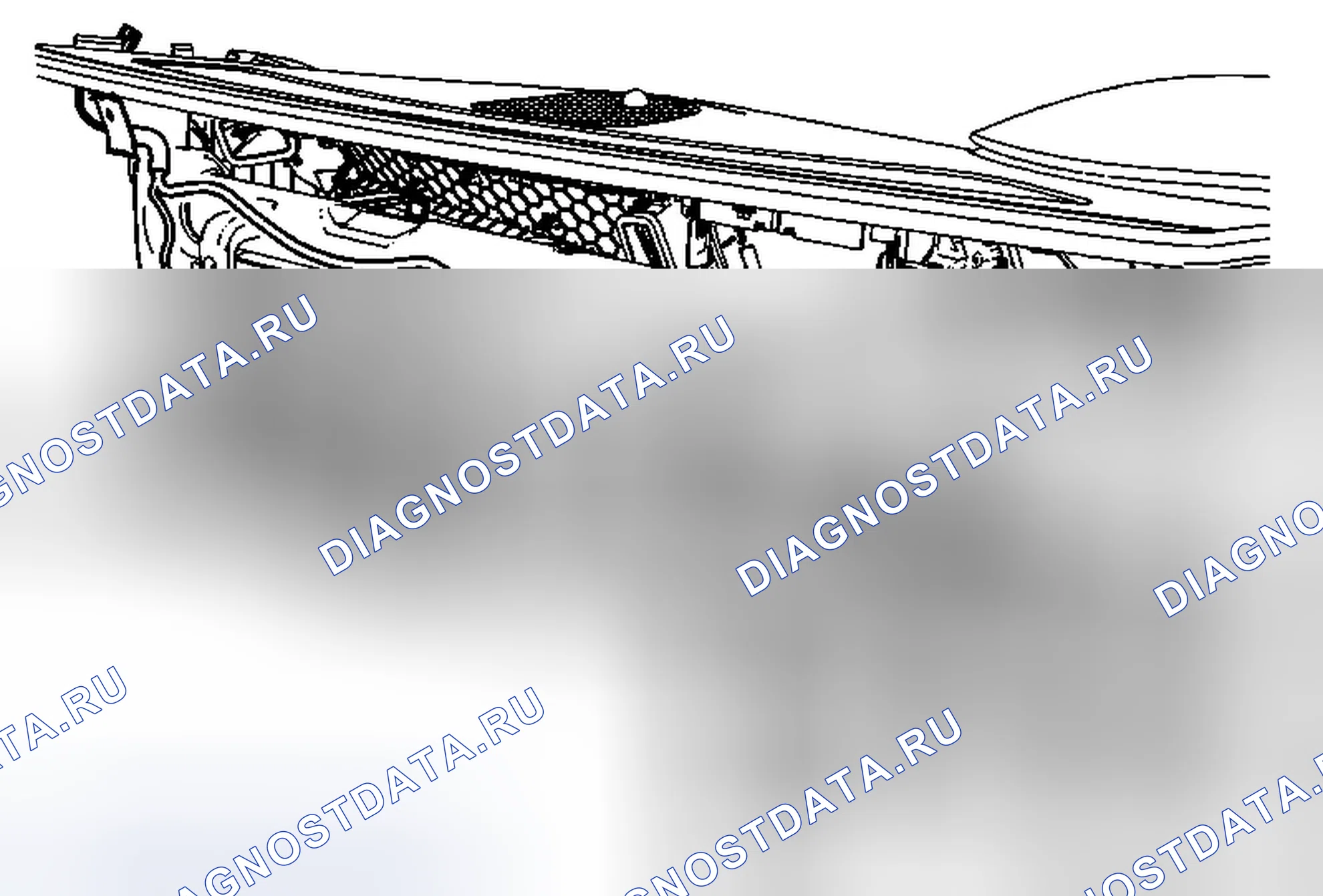 Рис. 39: Замена кабеля радиоантенны. Cadillac SRX II