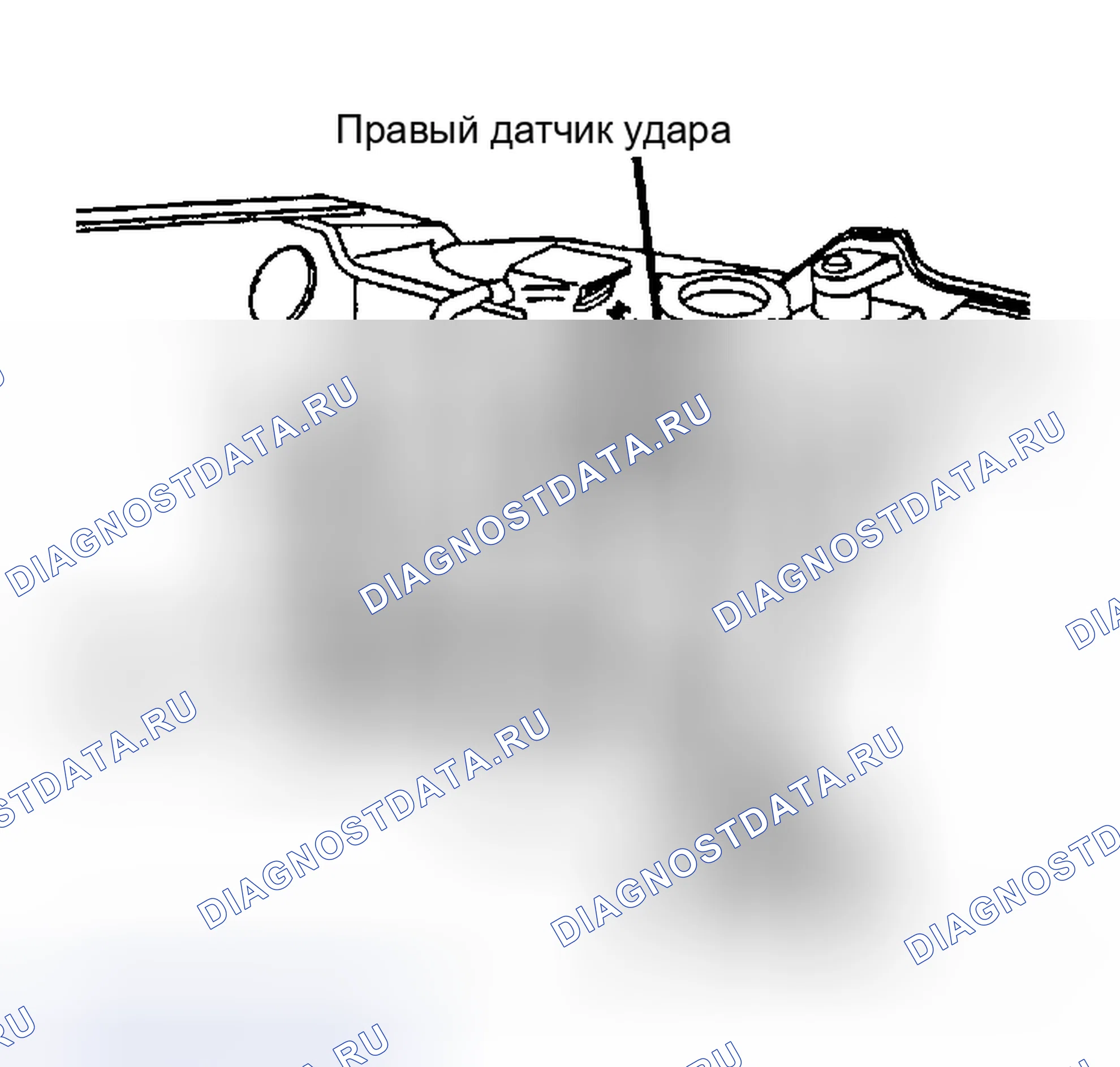 Рис. 8: Вид правого датчика удара. Dodge Daytona I
