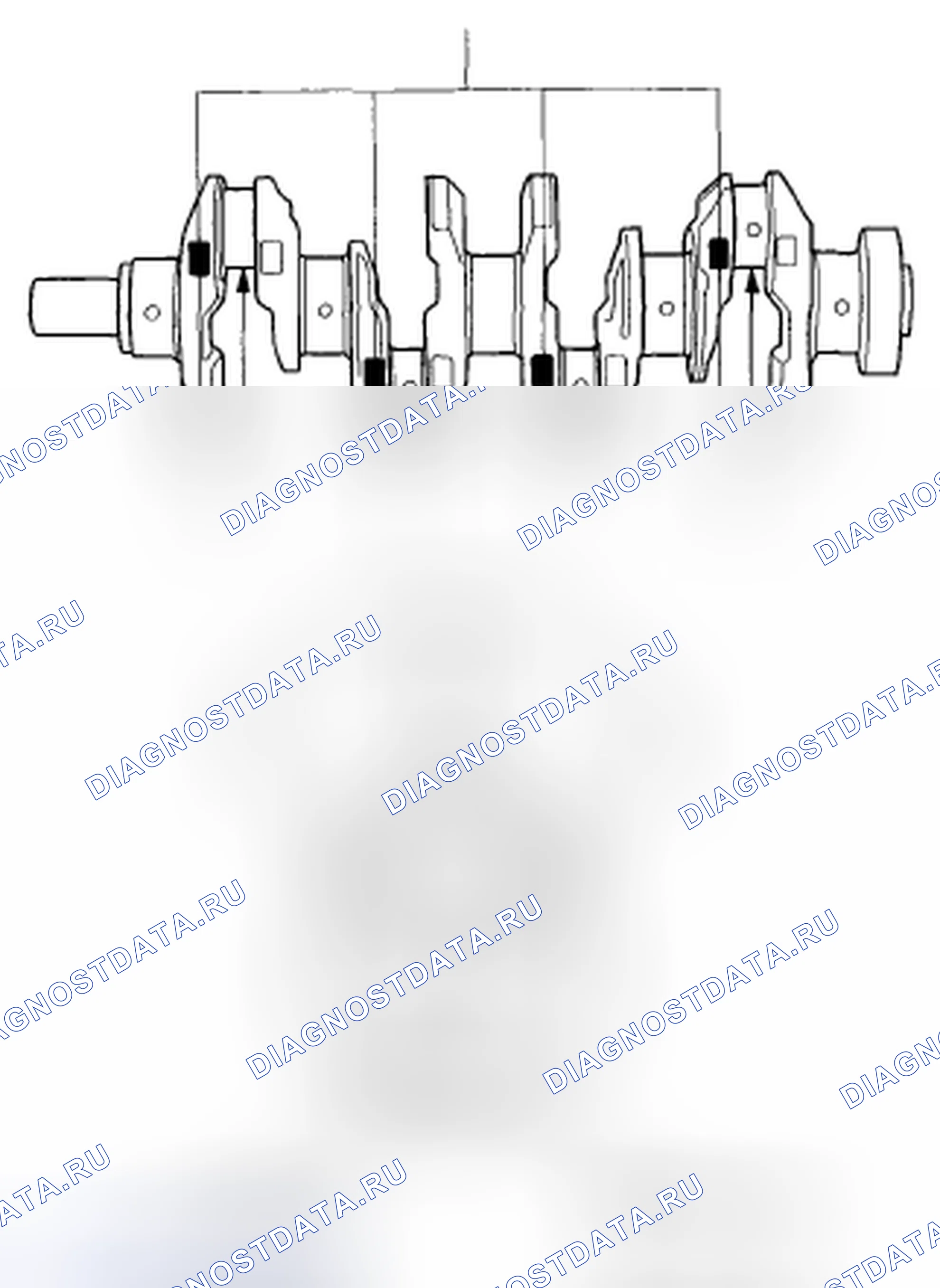 Рис. 379: Расположение кода цапфы шатуна. Acura CSX I