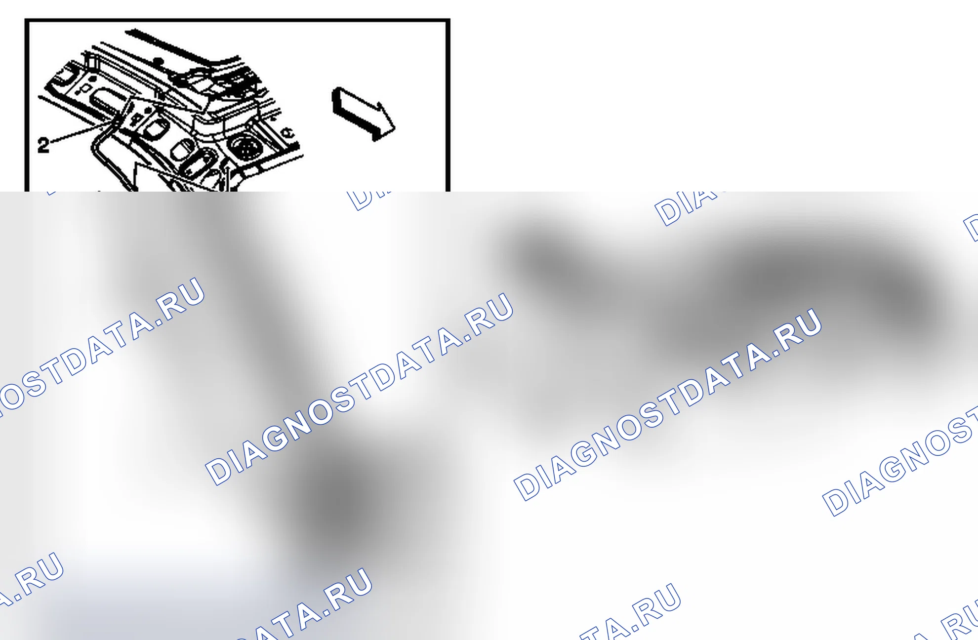 Рис. 2: Замена переднего дренажного шланга корпуса люка. Chevrolet Tahoe III