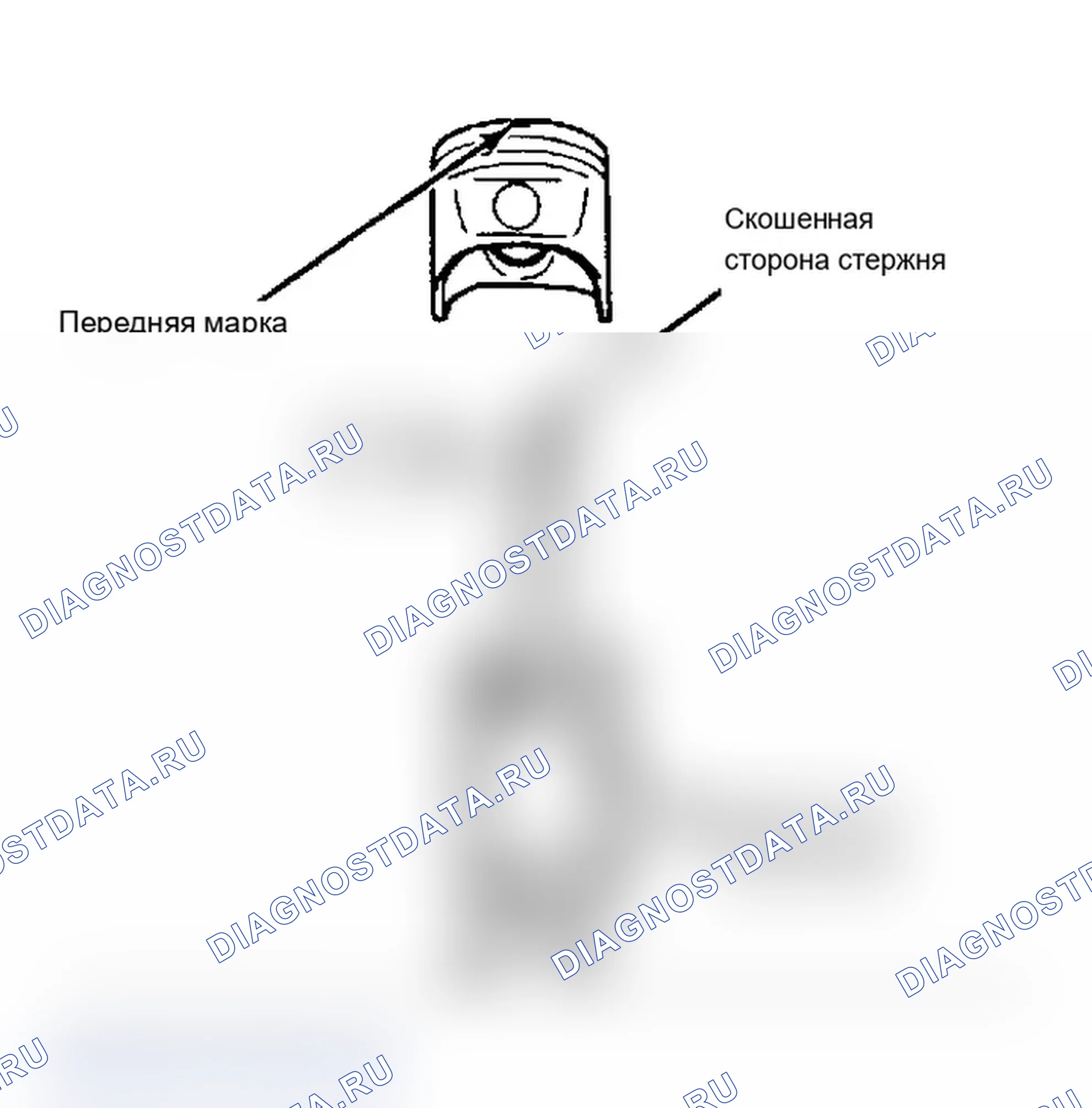 Рис. 10: Позиционирование поршень-шатун Примечание положение выемок подшипника.. Chevrolet Cab & Chassis C20 