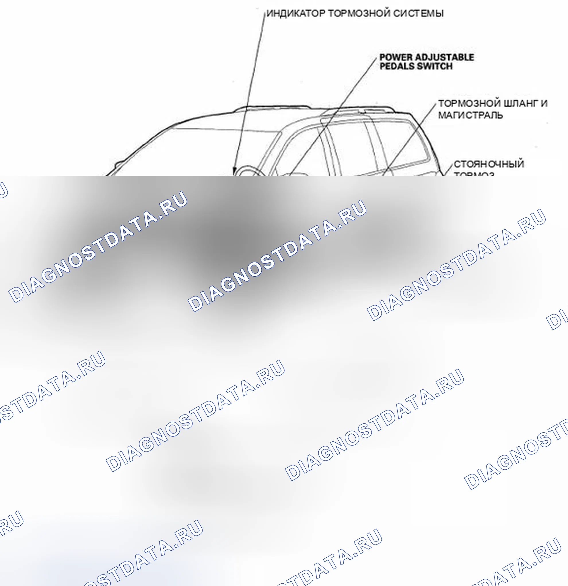 Рис. 2: Индекс расположения компонентов. Honda Odyssey IV
