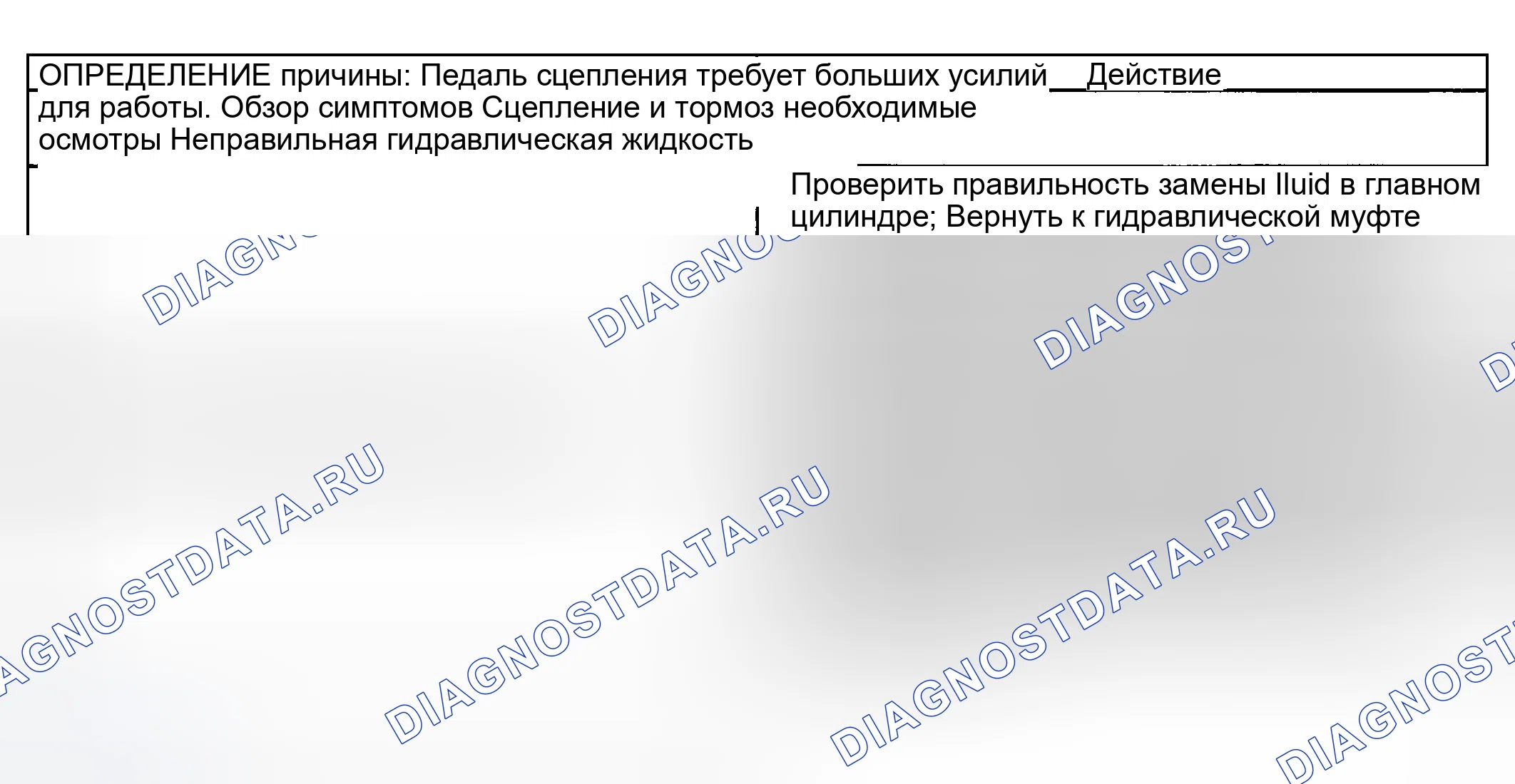 Рис. 10: Педаль сцепления трудно нажать. Kia Ceed CD