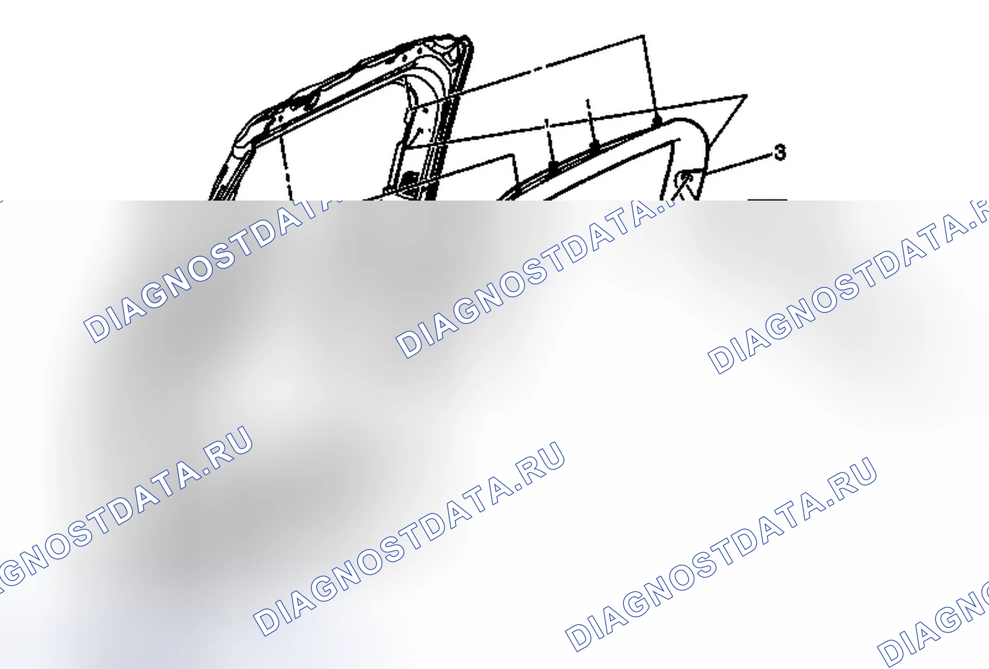 Рис. 95: Замена литьевого гарнира дверь багажника (TB5). Chevrolet Traverse I