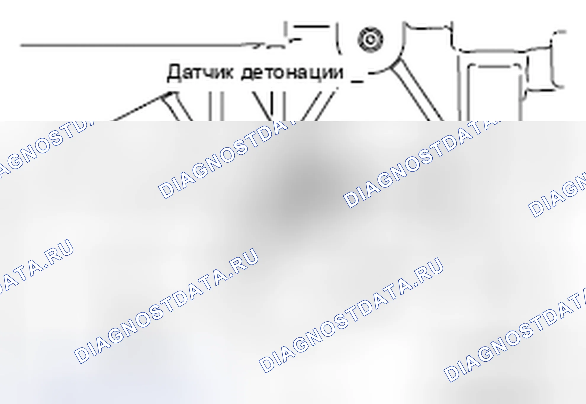 Рис. 17: >> B <<МОНТАЖ ДАТЧИКА ДЕТОНАЦИИ. Mitsubishi Lancer Ralliart X рестайлинг