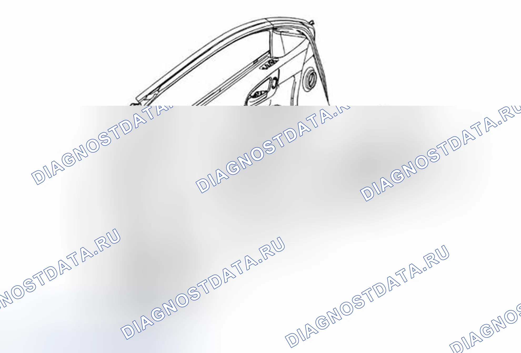 Рис. 1: Замена лицевой панели переключателя окна двери. Chevrolet Impala IX
