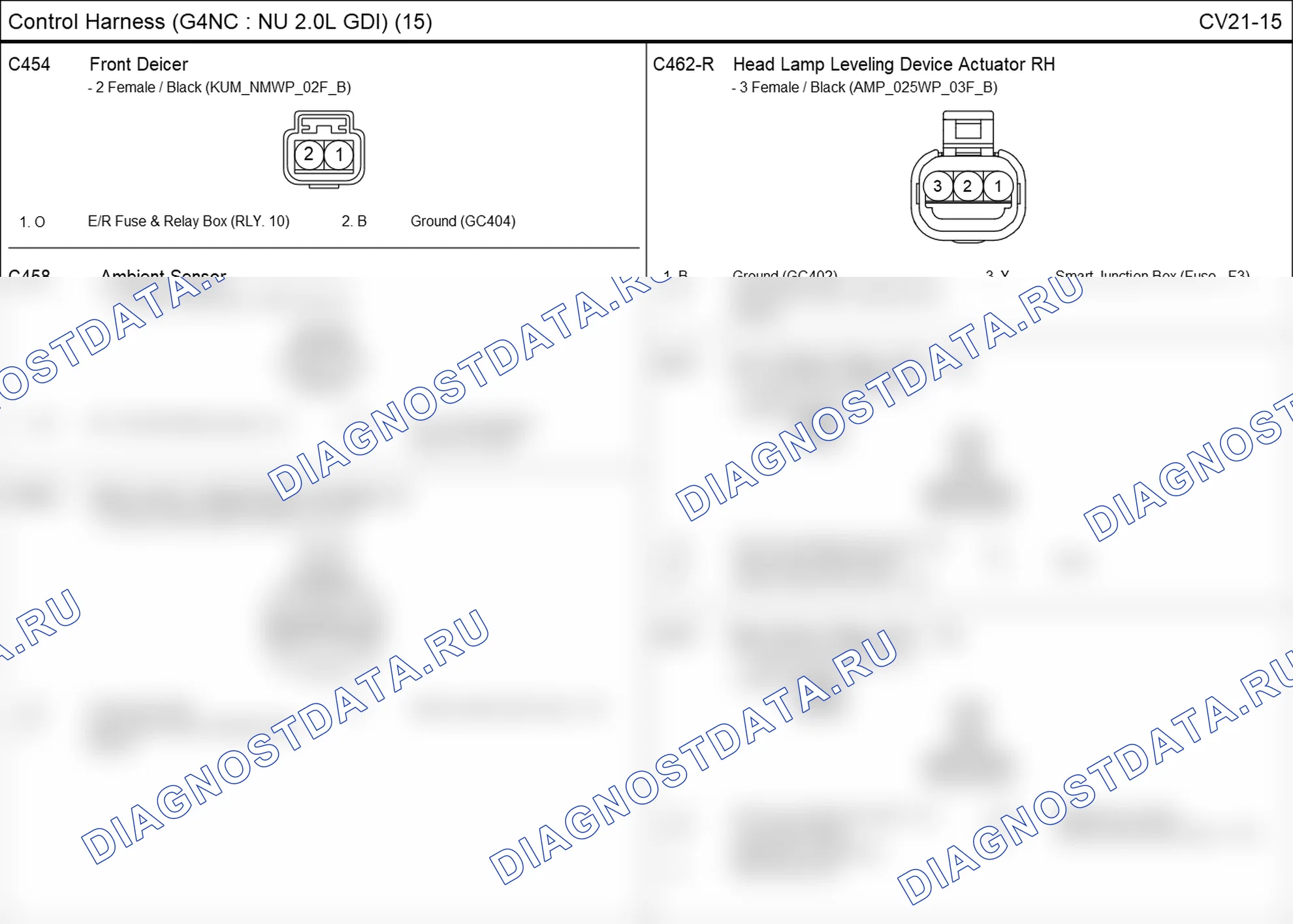 Распиновка разъёма C472 — жгута управления. Hyundai ix35 EL