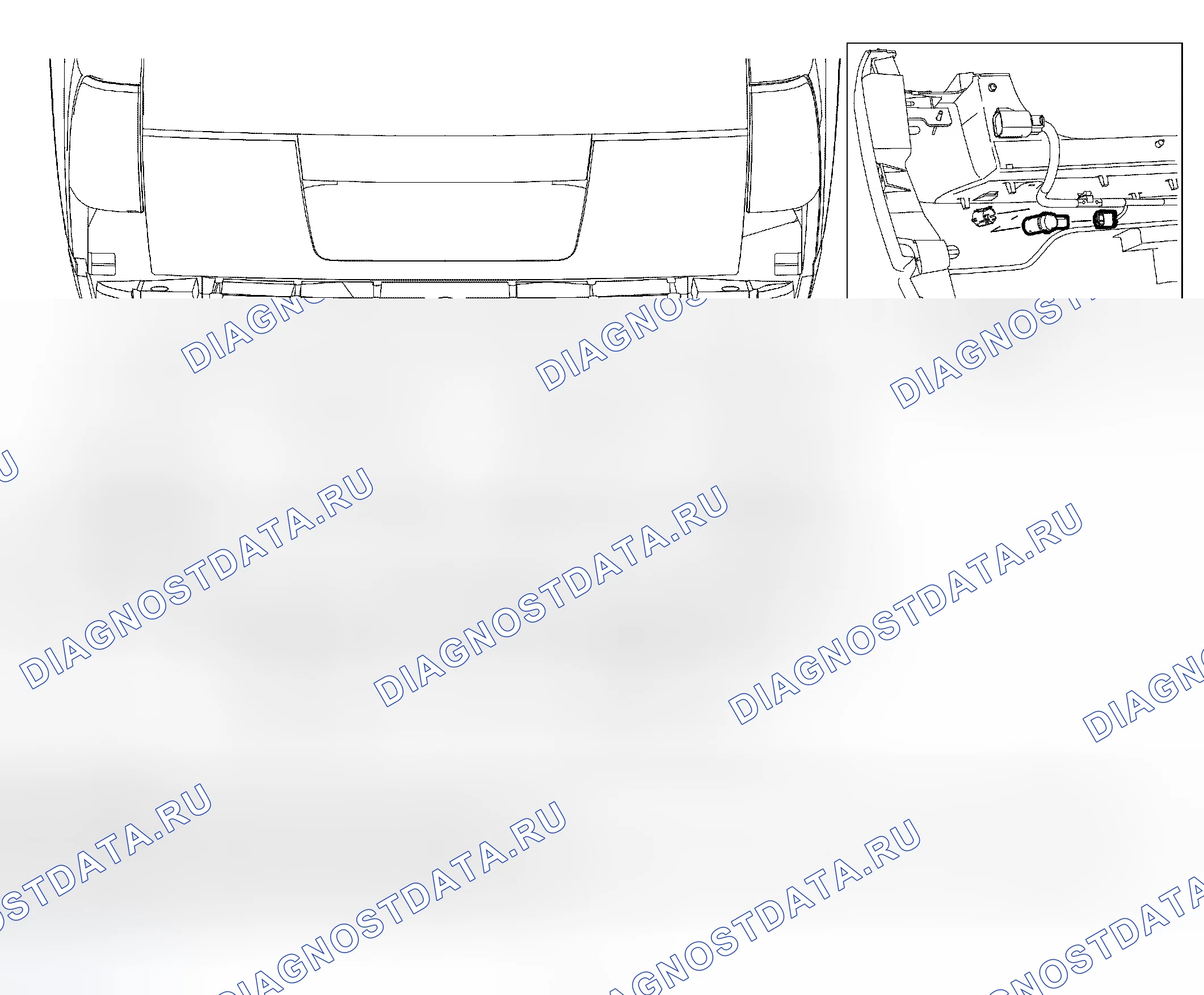 Рис. 22: Датчик помощи при парковке. Ford Escape I рестайлинг
