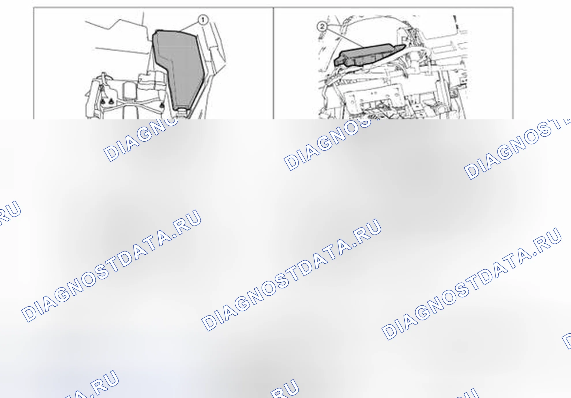 Рис. 42: Расположение компонентов. Nissan Altima L33