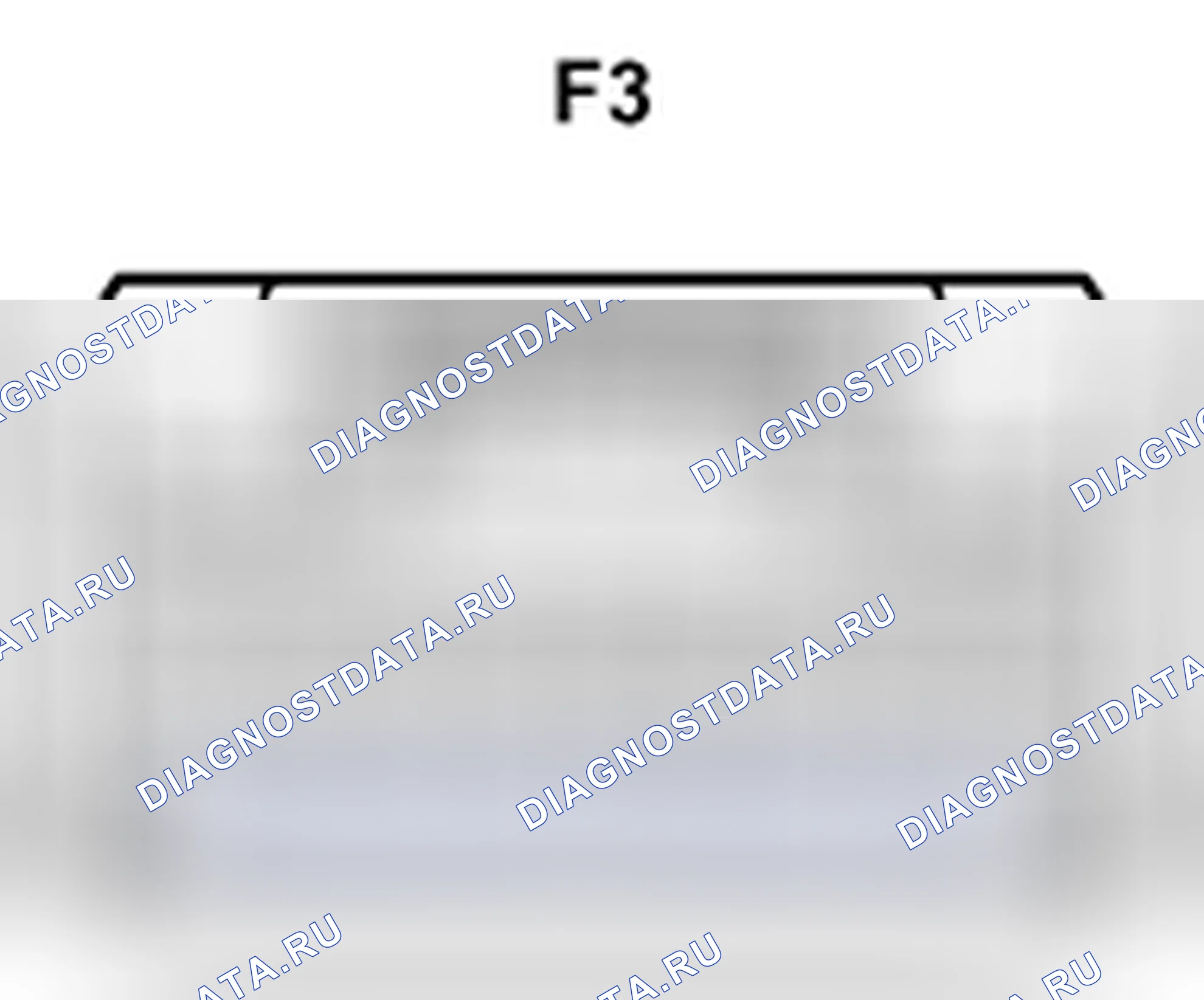 Рис. 486: Вид с торца разъема синхронизации (F3). Toyota Camry XV40