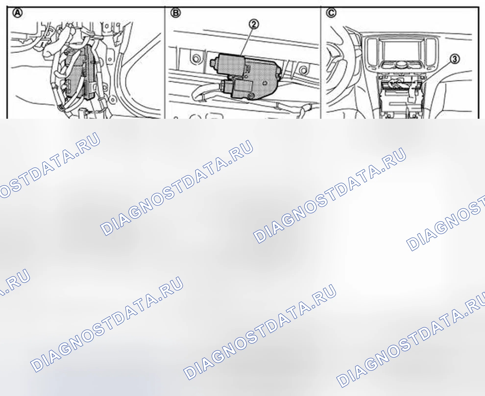 Рис. 11: Расположение компонентов. Infiniti QX50 I