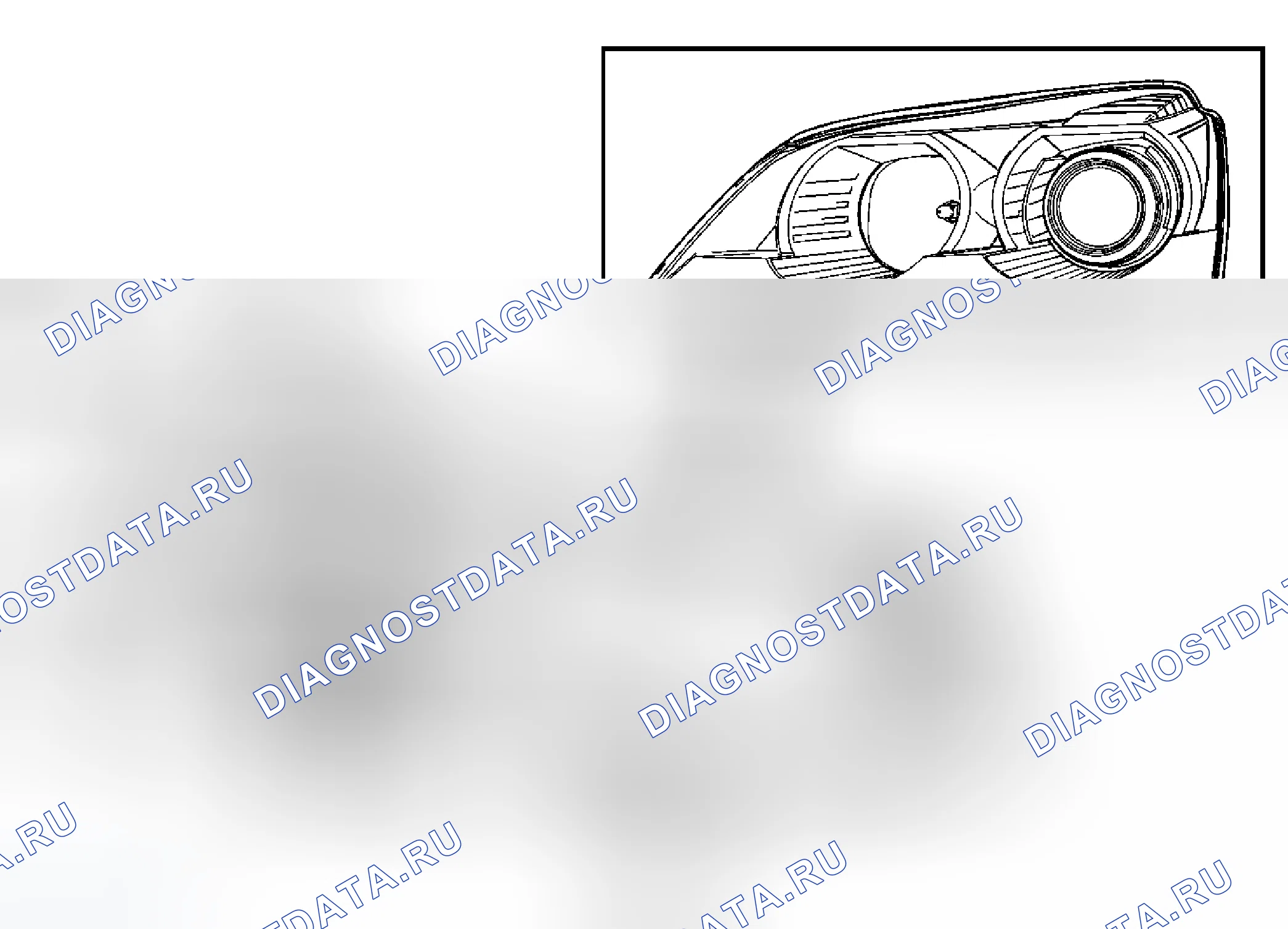 Рис. 47: Замена лампы фары (траверса с Tvp Lo Beam). Chevrolet Traverse I