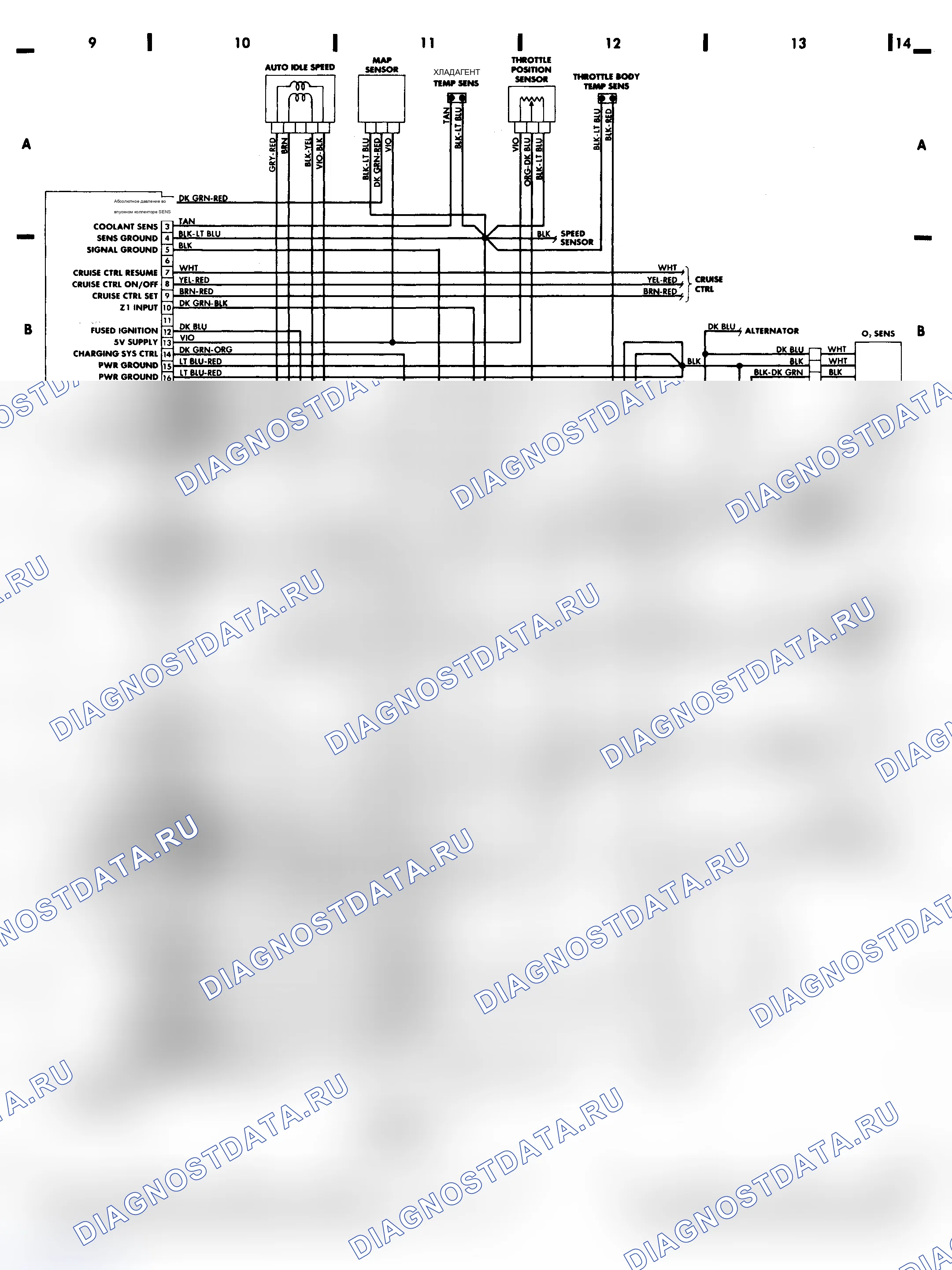 Рис. 120: электросхема 2,5L CEC. Dodge Grand Caravan I