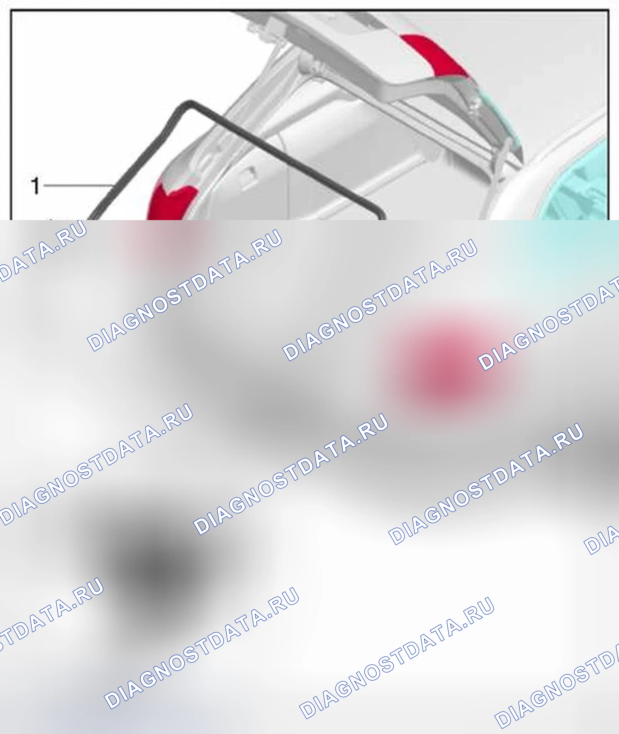 Рис. 101: Уплотнение двери багажника, установка. Audi A6 С6