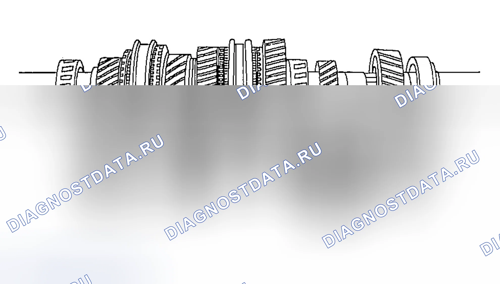 Рис. 94: Поток мощности в передаче заднего хода. Ford Ranger I