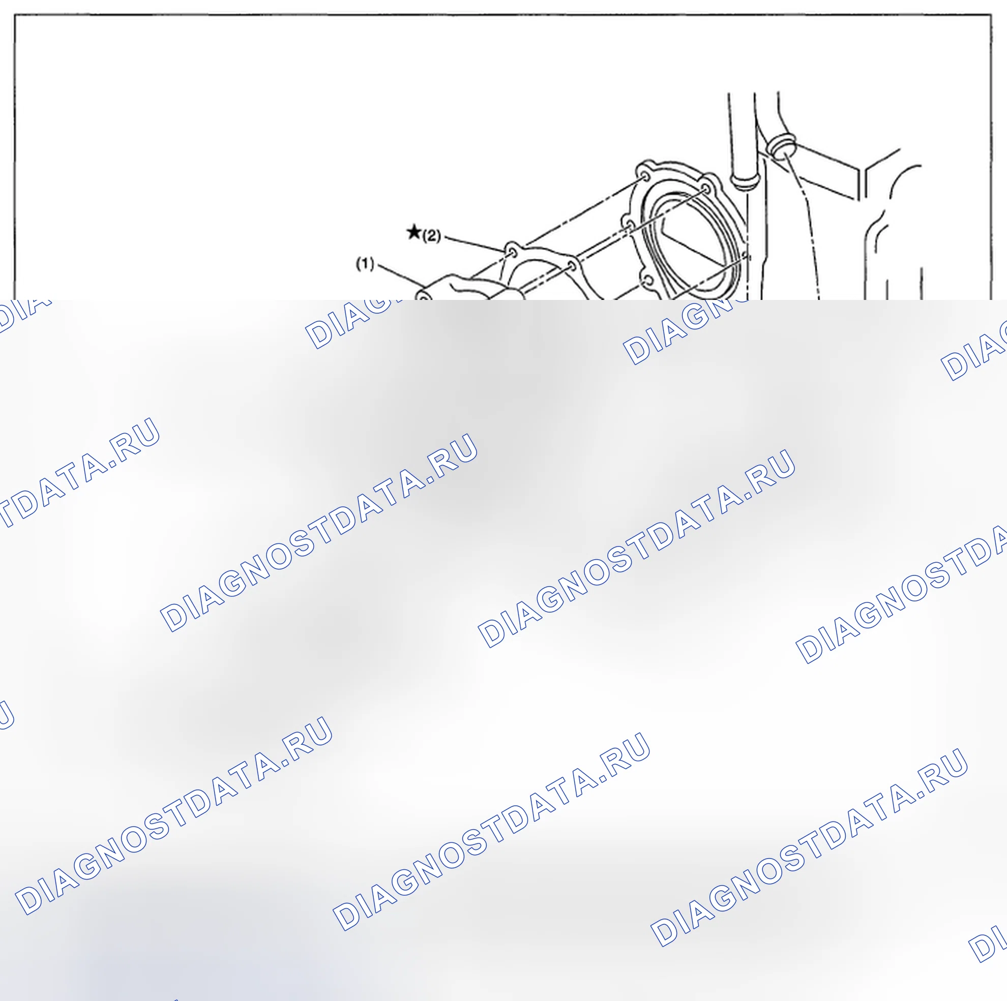 Рис. 1: ВОДЯНОЙ НАСОС. Subaru Impreza GH