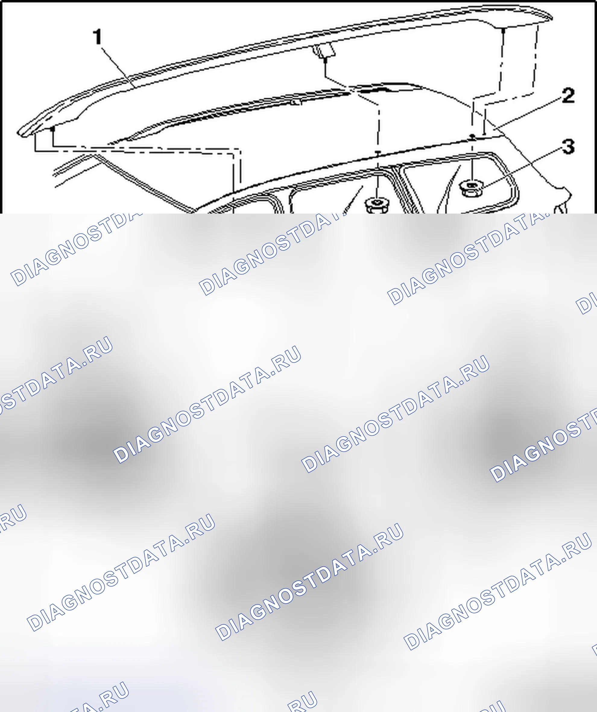 Рис. 8: ОБЗОР КОНСТРУКЦИИ РЕЛЬСА КРЫШИ. Volkswagen Passat B6
