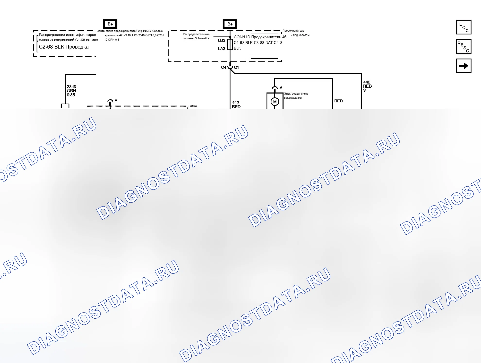 Рис. 7: Схема ОВКВ. Buick Rendezvous I