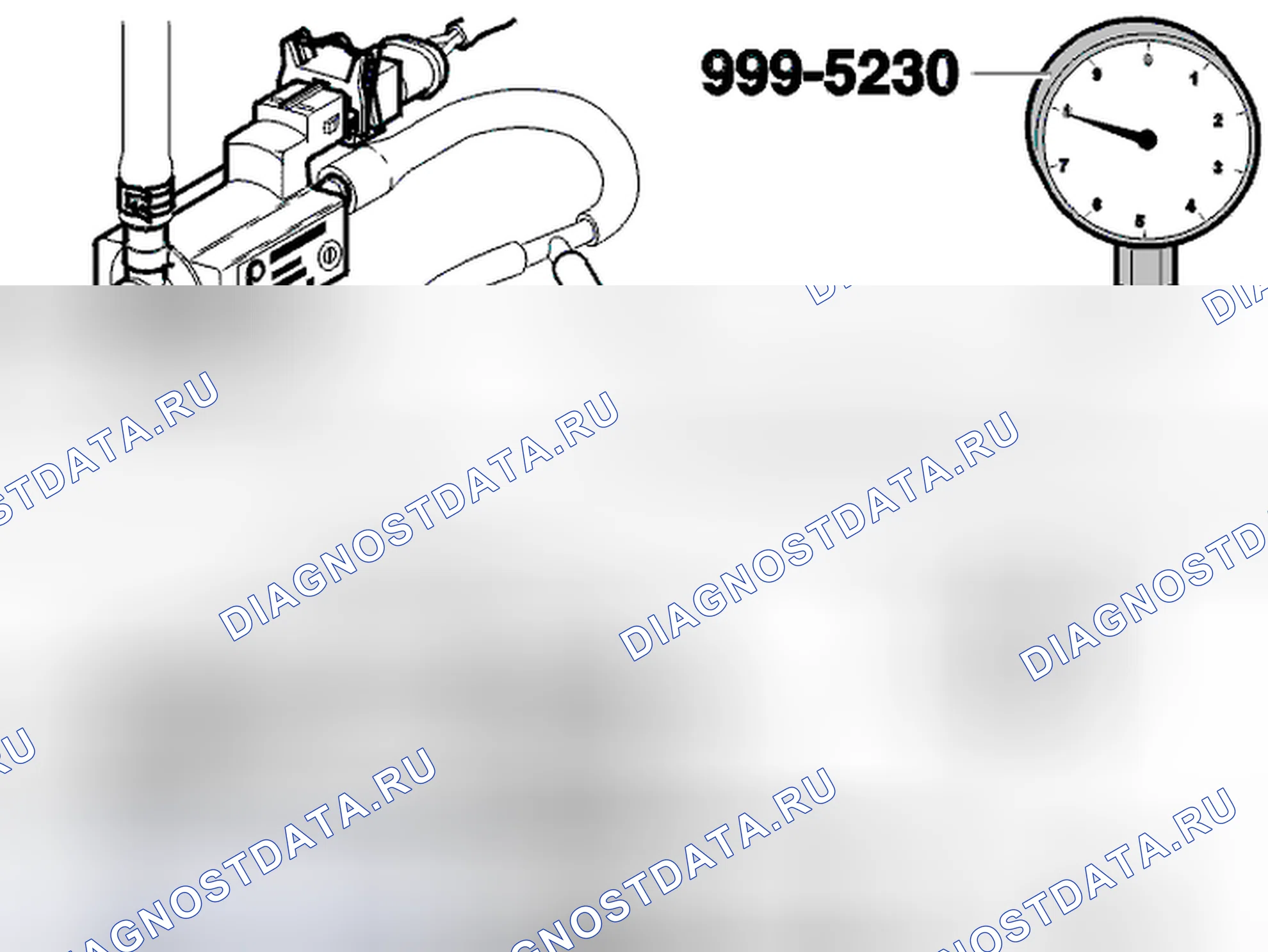 Рис. 57: Измерение давления наддува. Volvo S40 I рестайлинг