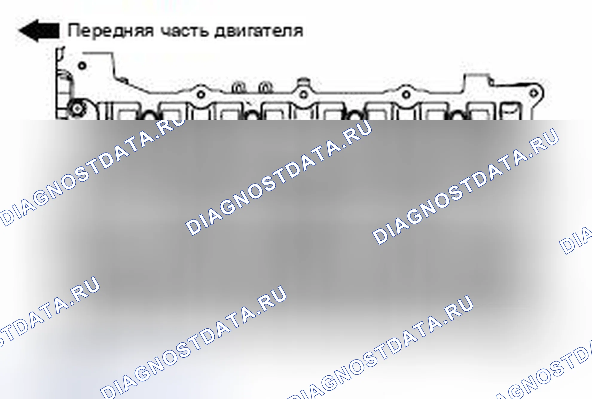 Рис. 278: < < E > > БОЛТ ГОЛОВКИ ЦИЛИНДРА / ДЕМОНТАЖ БОЛТА ГОЛОВКИ ЦИЛИНДРОВ В СБОРЕ. Mazda MX-5 NB