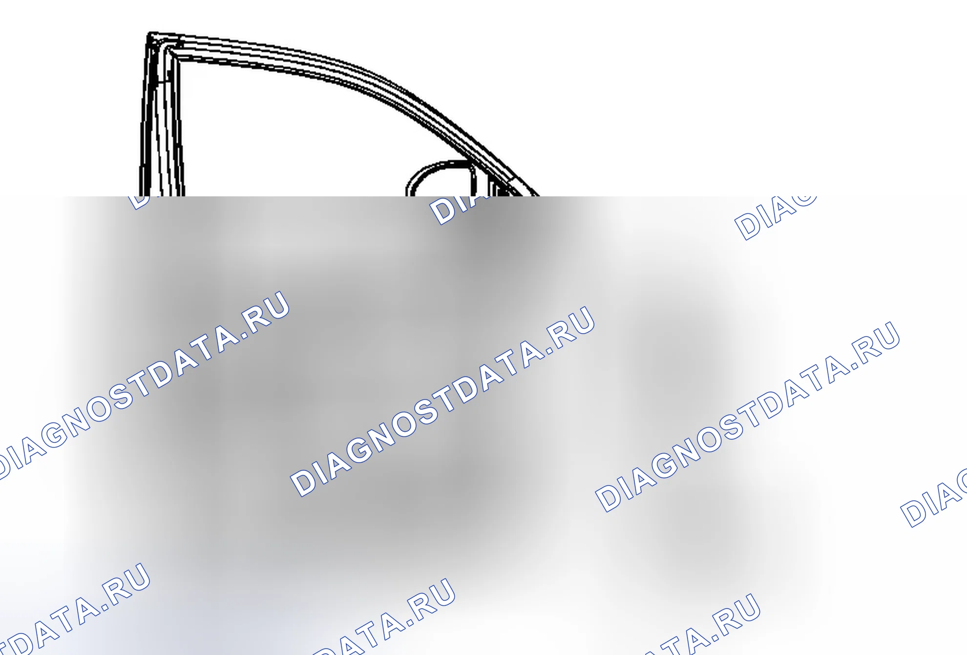 Рис. 51: Замена заднего канала окна передней боковой двери (анклав). GMC Acadia I рестайлинг