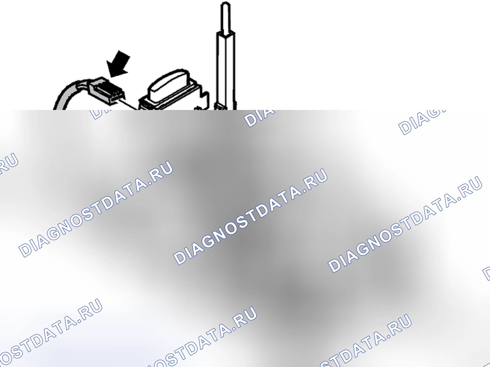Рис. 959: Снятие разъема с переключателя режимов и соленоида селектора передач в сборе. Volvo C70 I