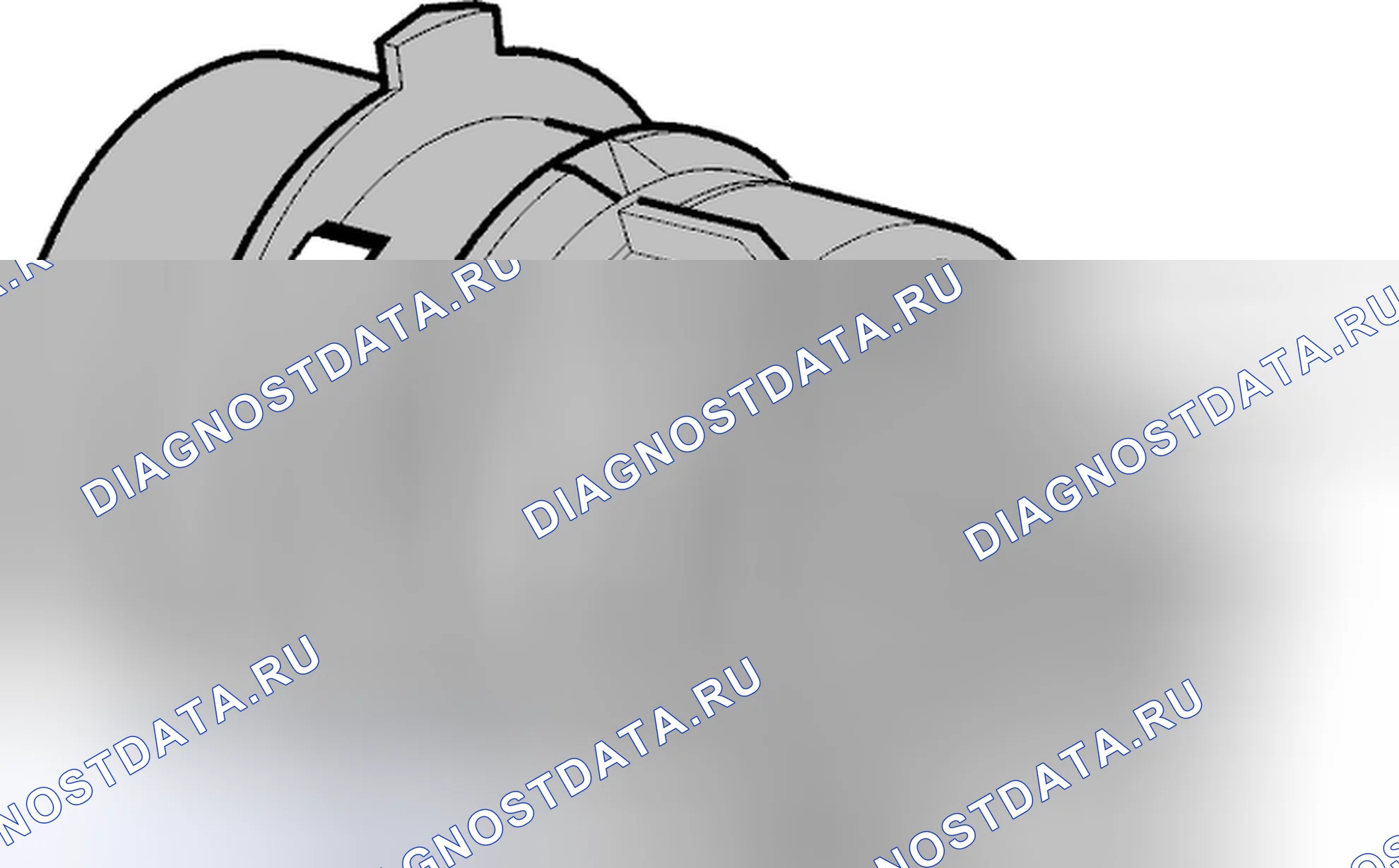 Рис. 206: Закрытый корпус розетки. Volvo C70 I