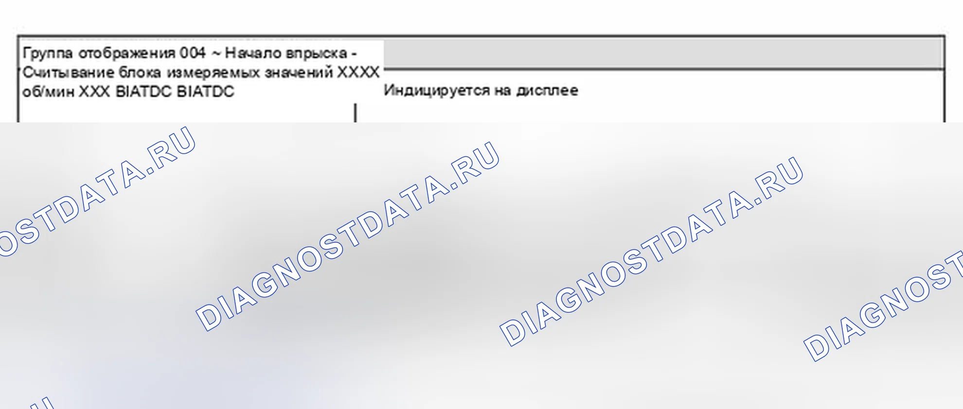 Рис. 446: Группа отображения 004 в режиме ожидания. Volkswagen Golf Mk4