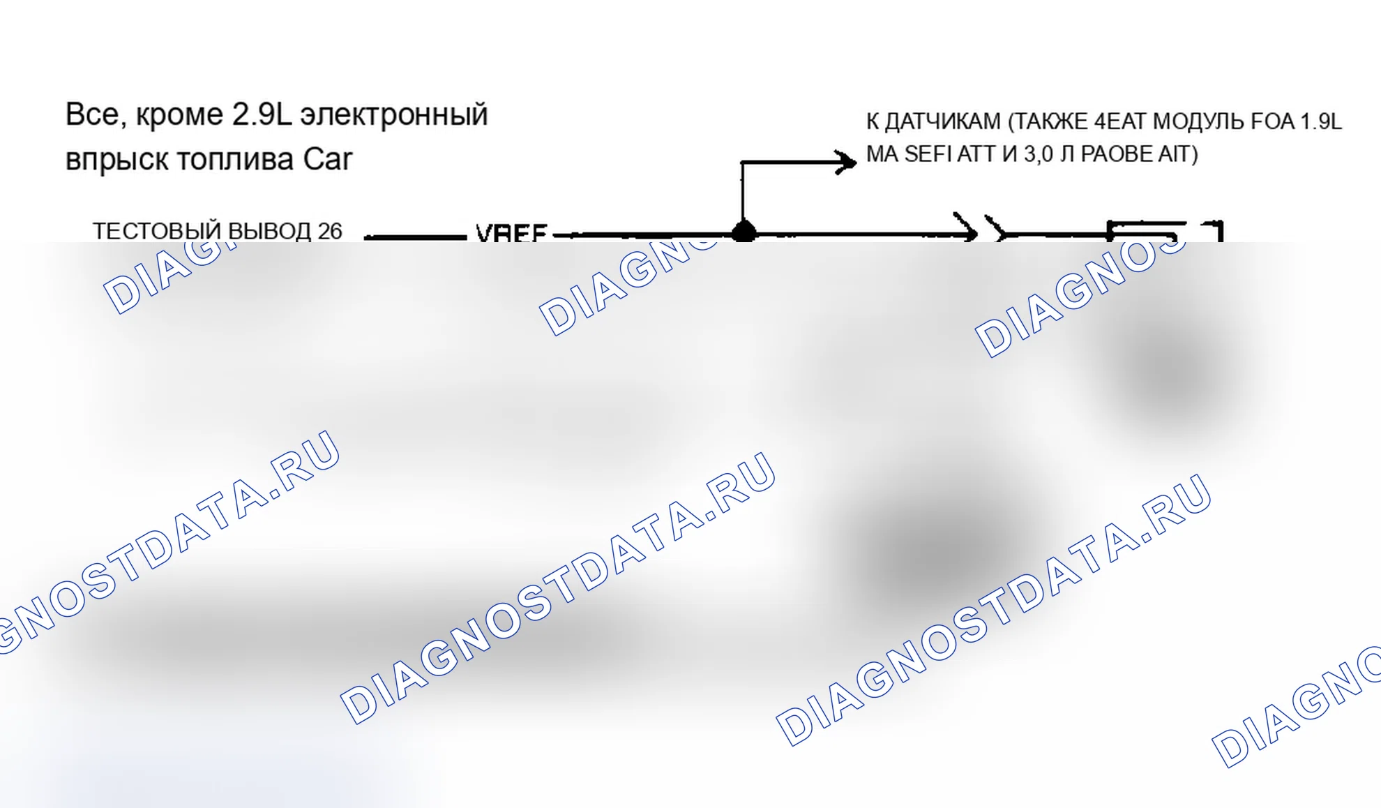 Рис. 8: Опорное напряжение Ckts Все, кроме 2.9L PFI (Aerostar). Mercury Topaz II