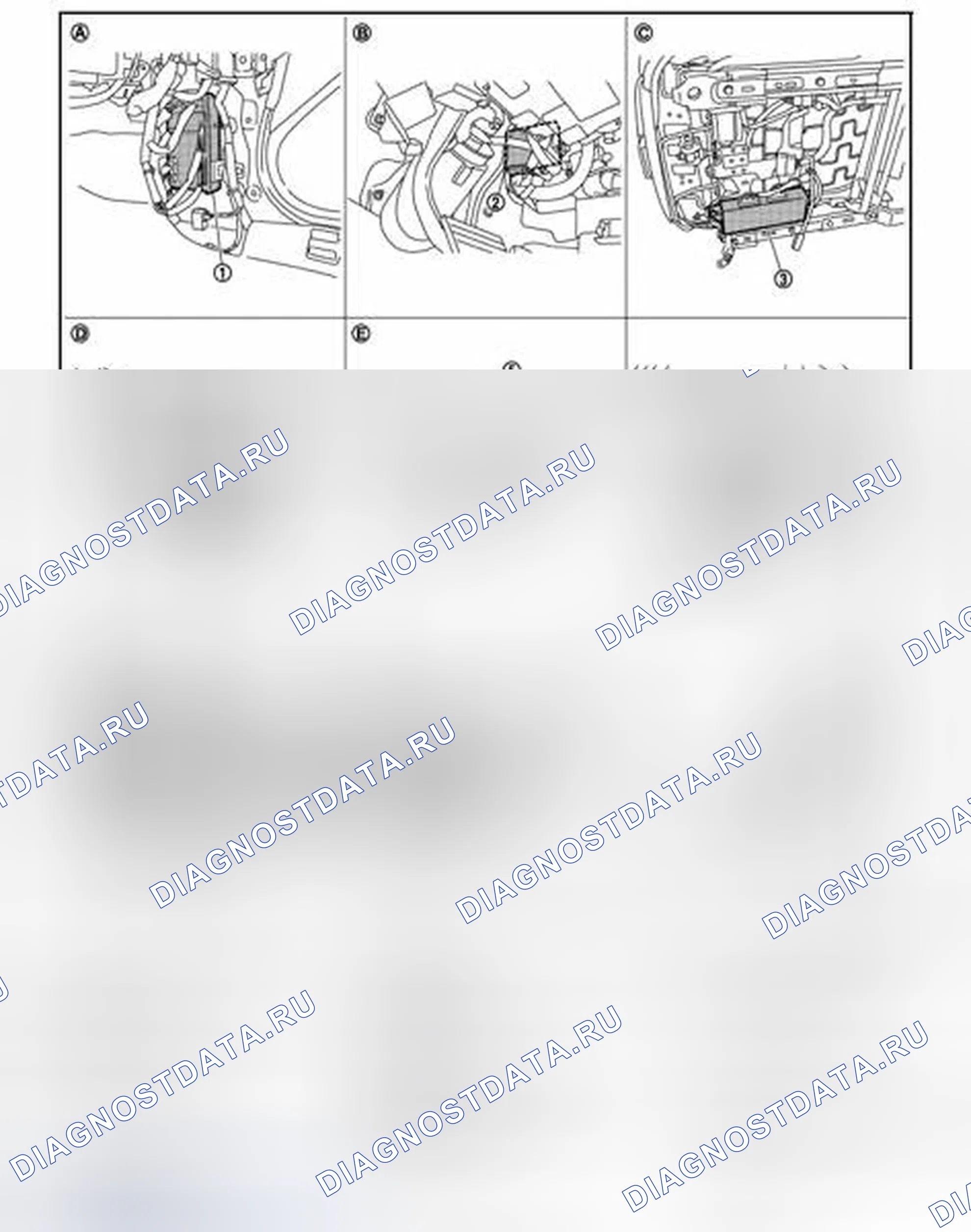 Рис. 37: ФУНКЦИЯ ПОМОЩИ ПРИ ВВОДЕ: Расположение компонентов. Infiniti G25 IV рестайлинг