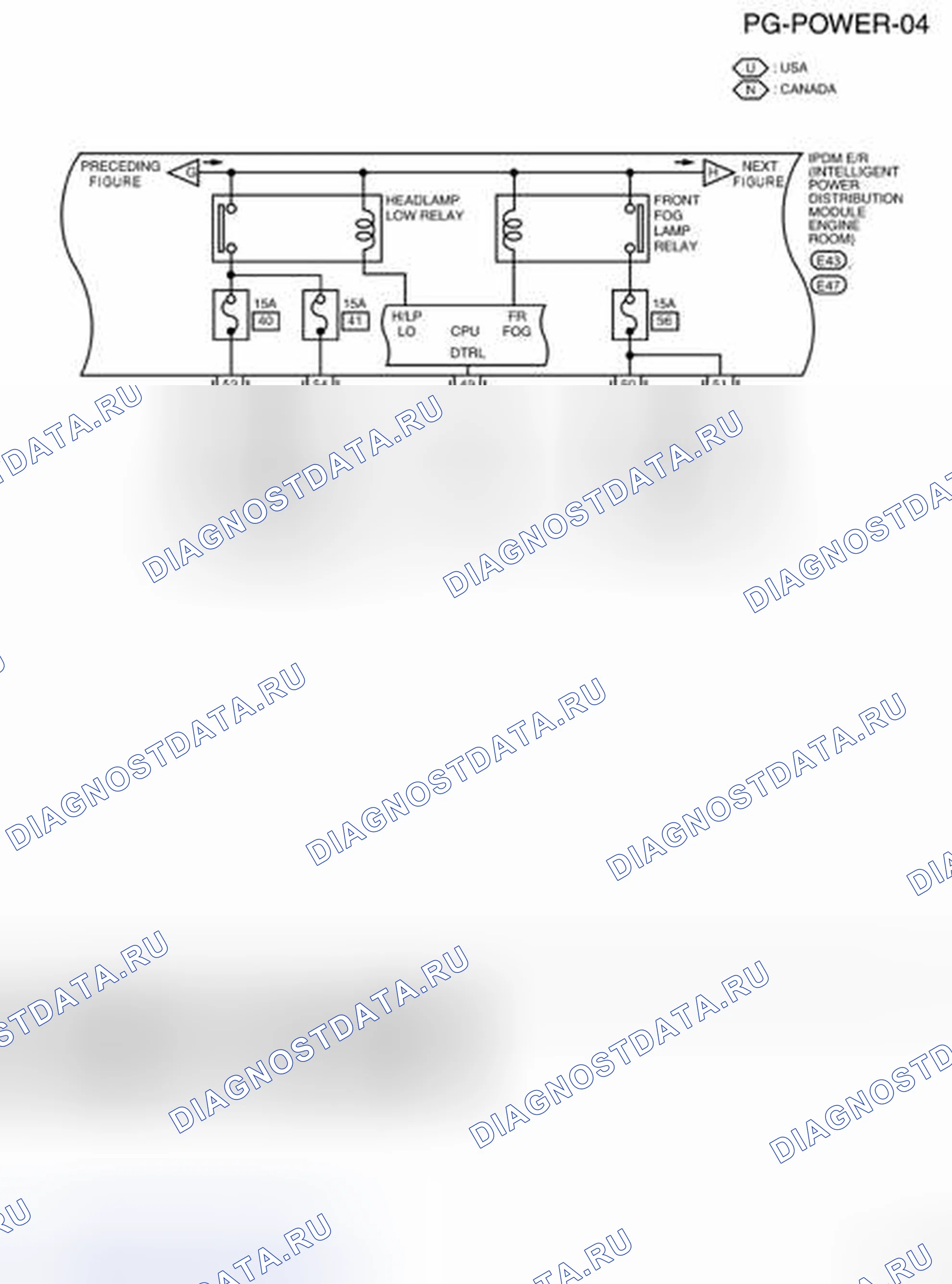 Рис. 17: электросхема - Pg-Питание-04. Nissan Sentra B16