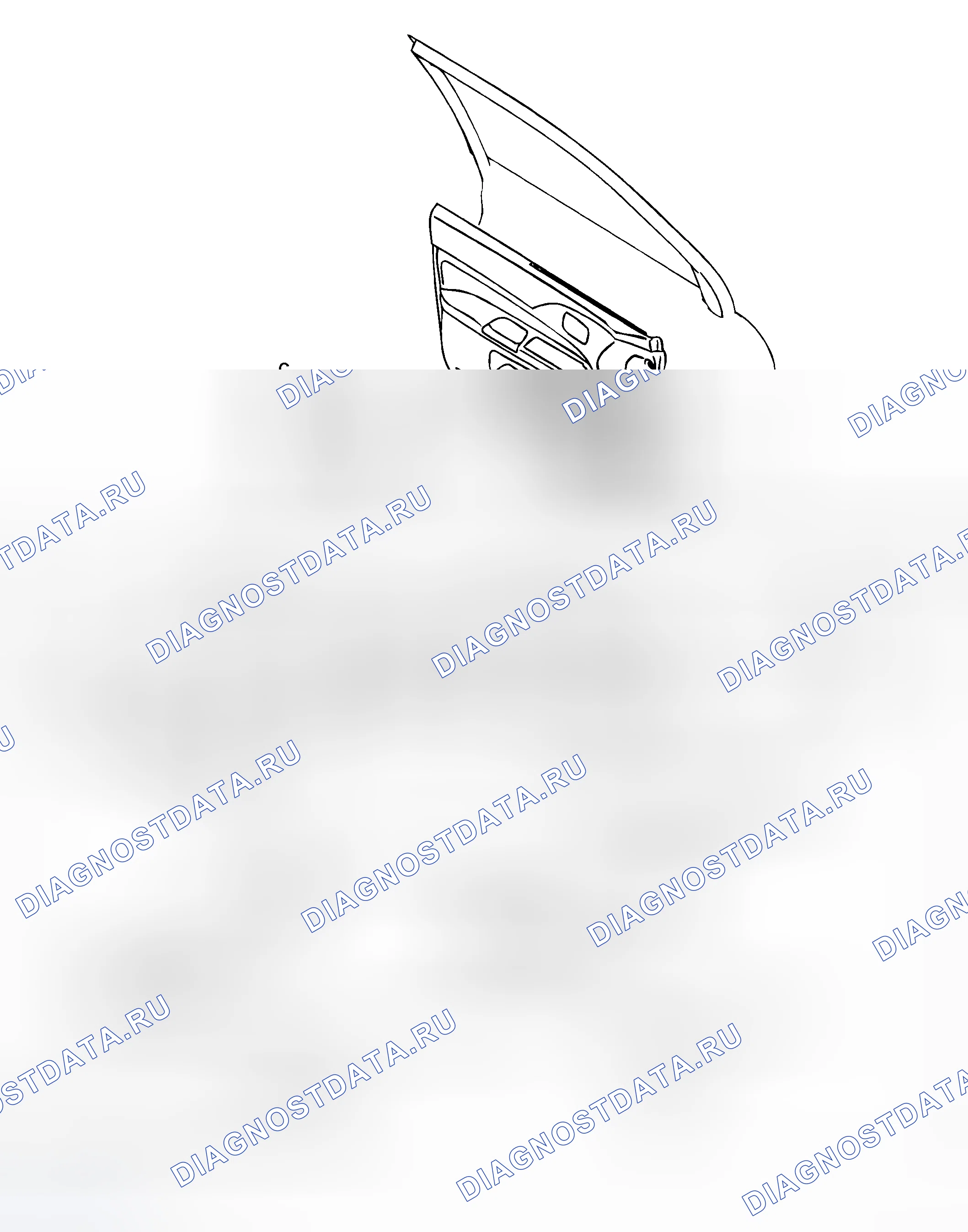 Рис. 4: < облицовка ПЕРЕДНЕЙ ДВЕРИ >. Mitsubishi Lancer IX рестайлинг