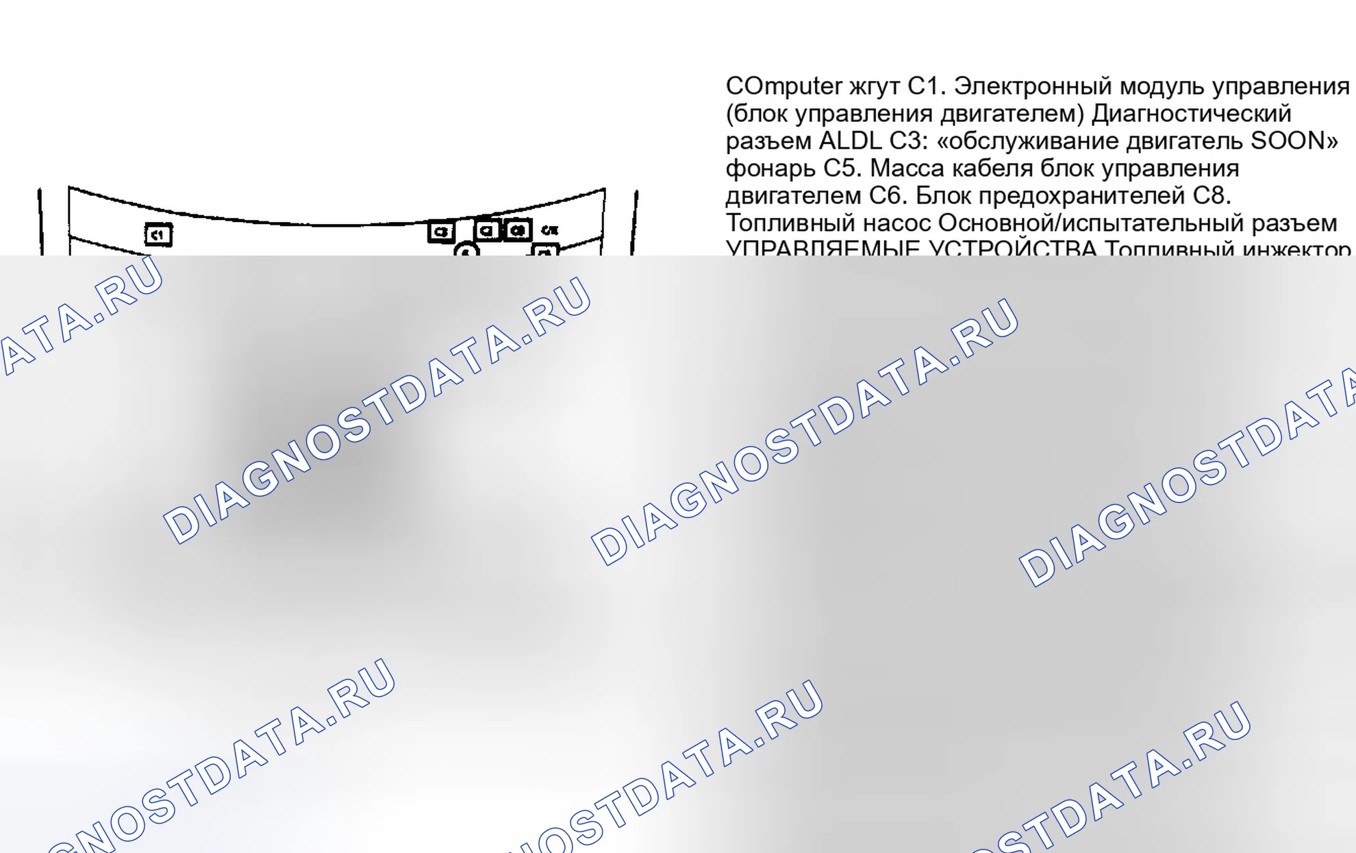 Рис. 15: Расположение компонентов (4 из 11). GMC Cab & Chassis V3500 