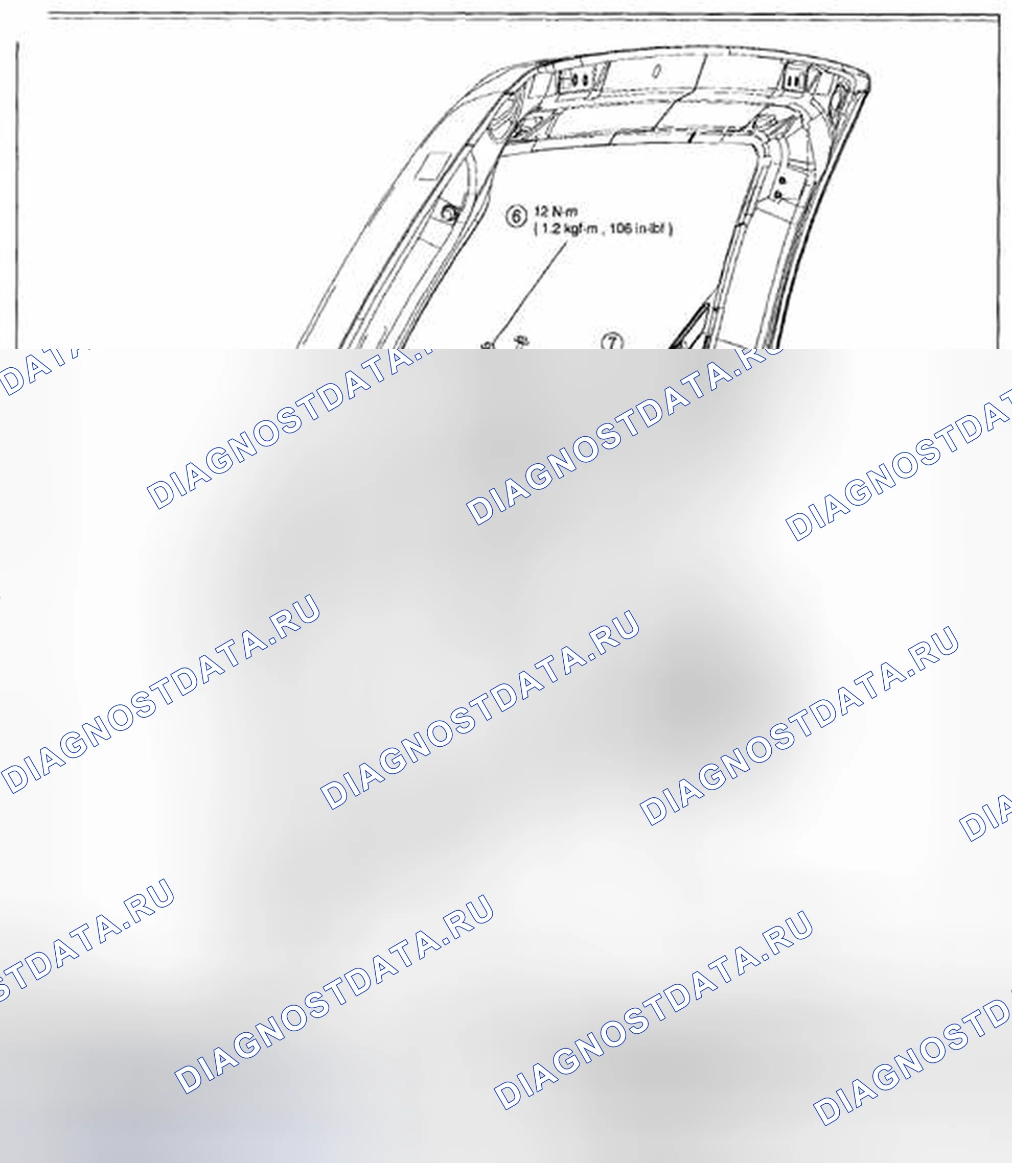 Рис. 29: РУЧКА дверь багажника, ЗАМОК И ЗАЩЕЛКА - РАЗНЕСЕННЫЙ ВИД. Mazda Tribute II