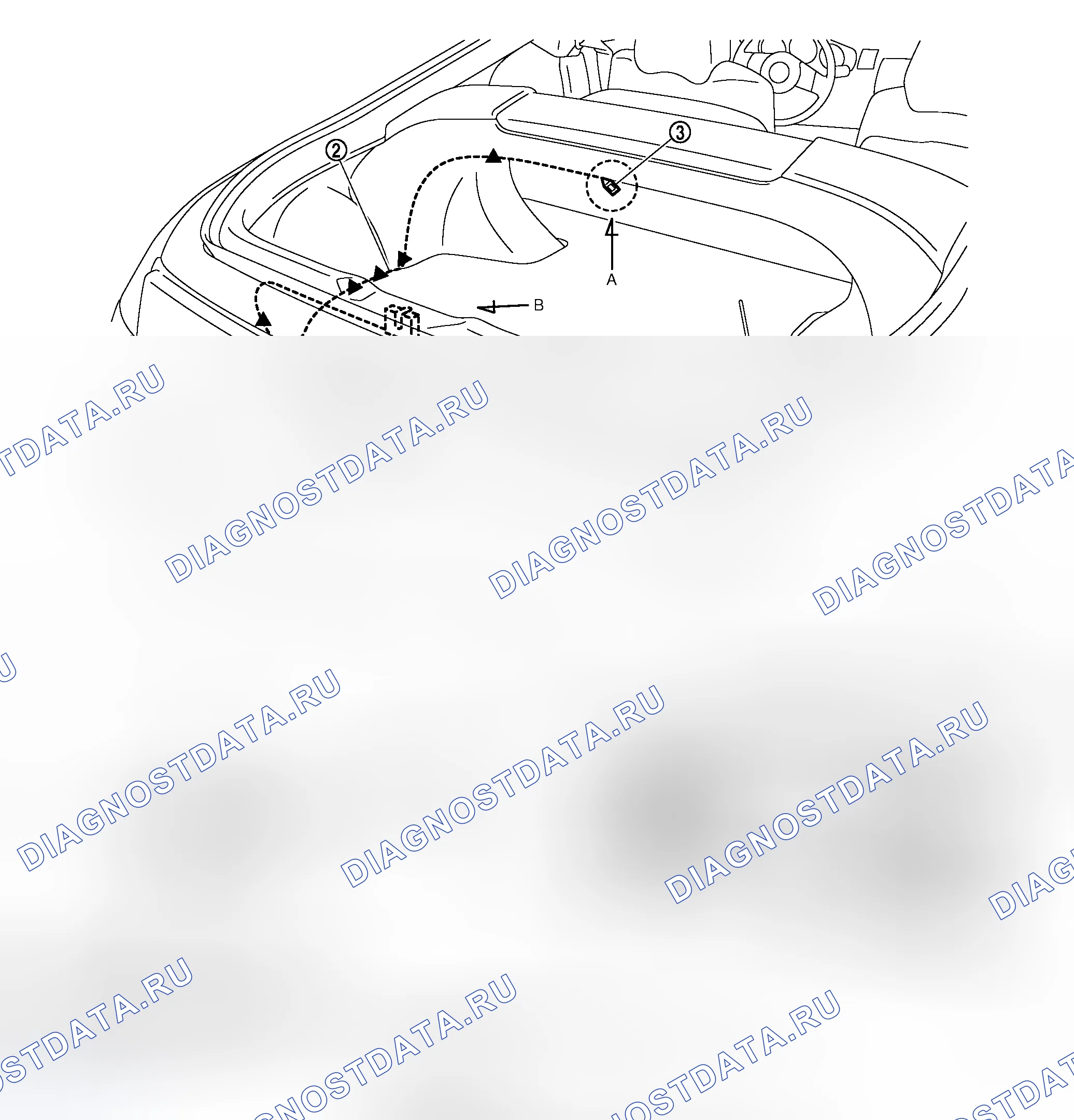 Рис. 227: Снятие и установка кабеля аварийного открывания задней двери. Honda Logo I