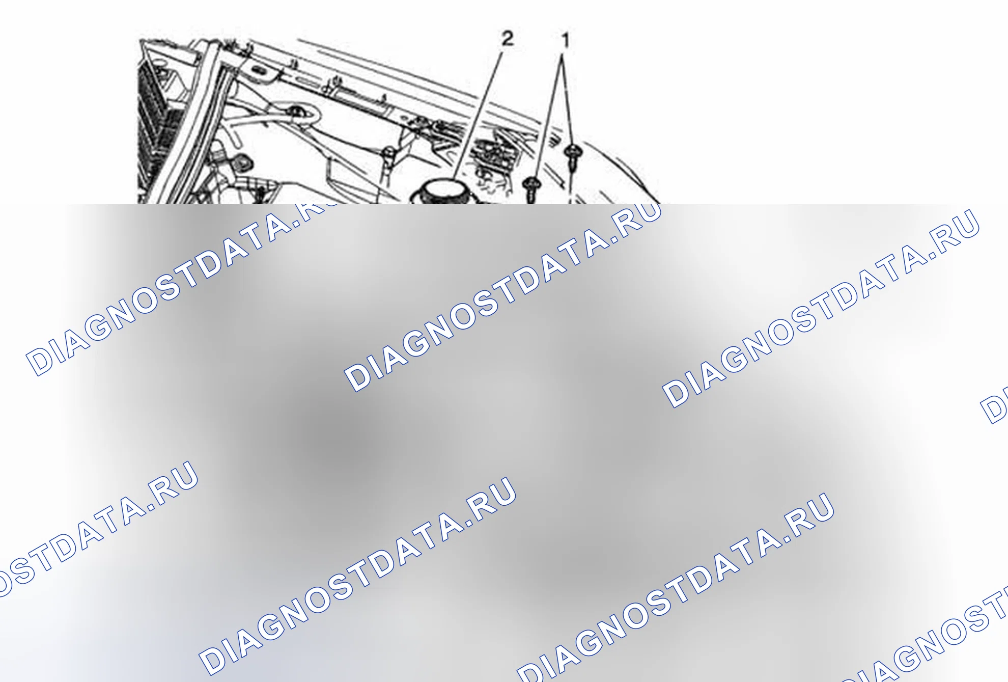 Рис. 25: Замена уравнительного резервуара радиатора (LUV, 2H0, LUJ). Buick Encore I