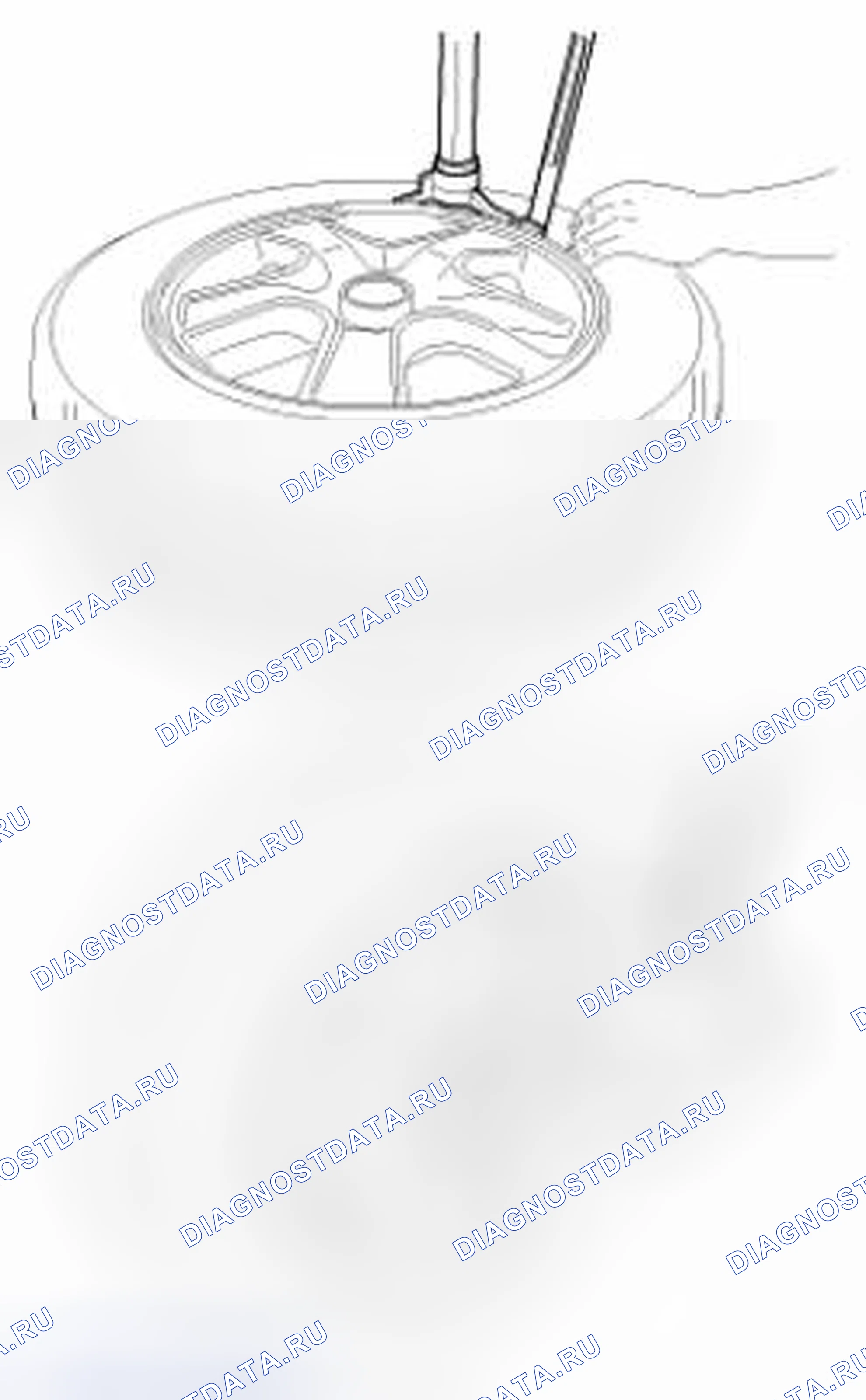 Рис. 32: Снятие шины. Geely Panda I