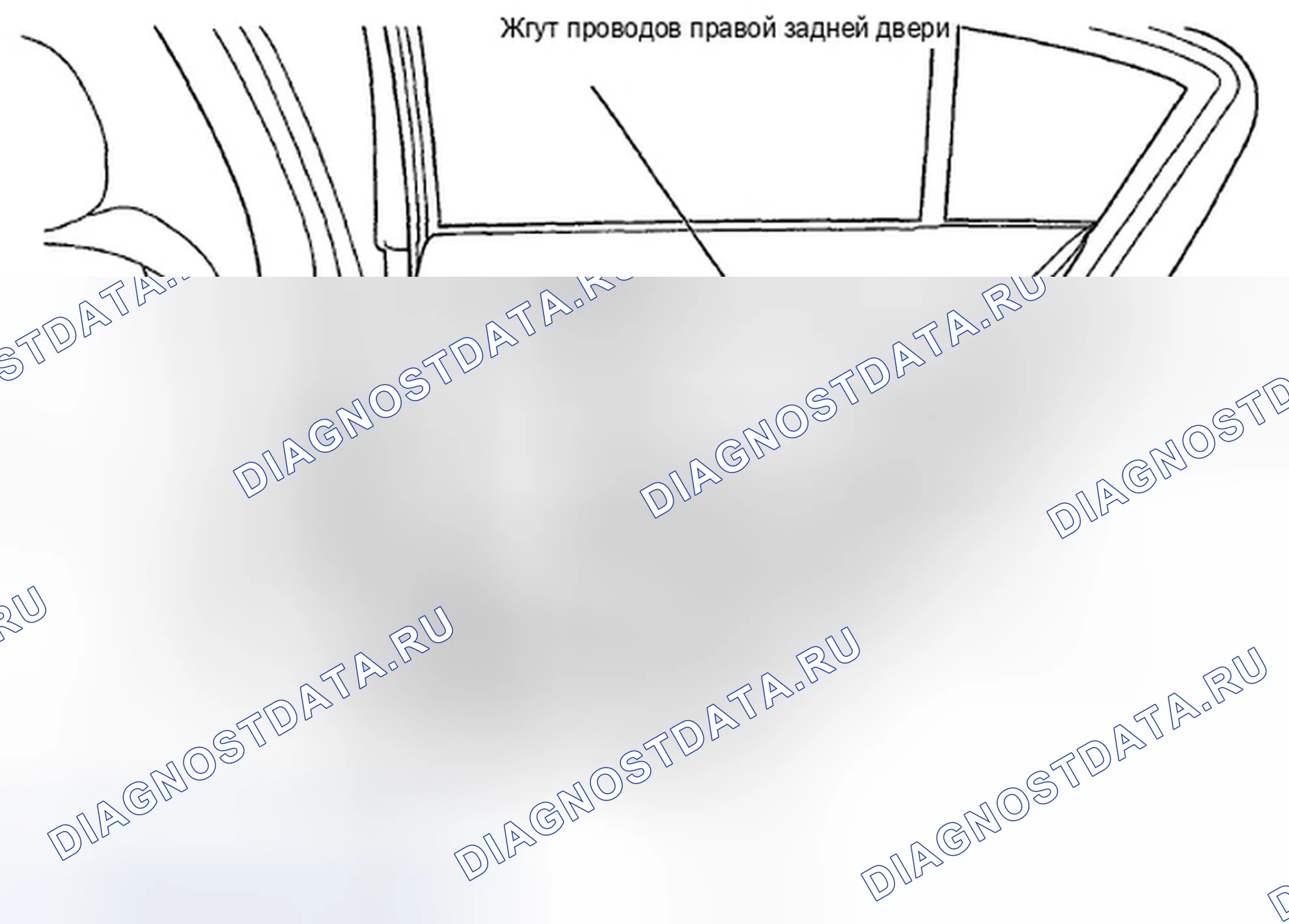 Рис. 639: Идентификация жгута проводов правой задней двери (203-41). Honda Insight ZE2