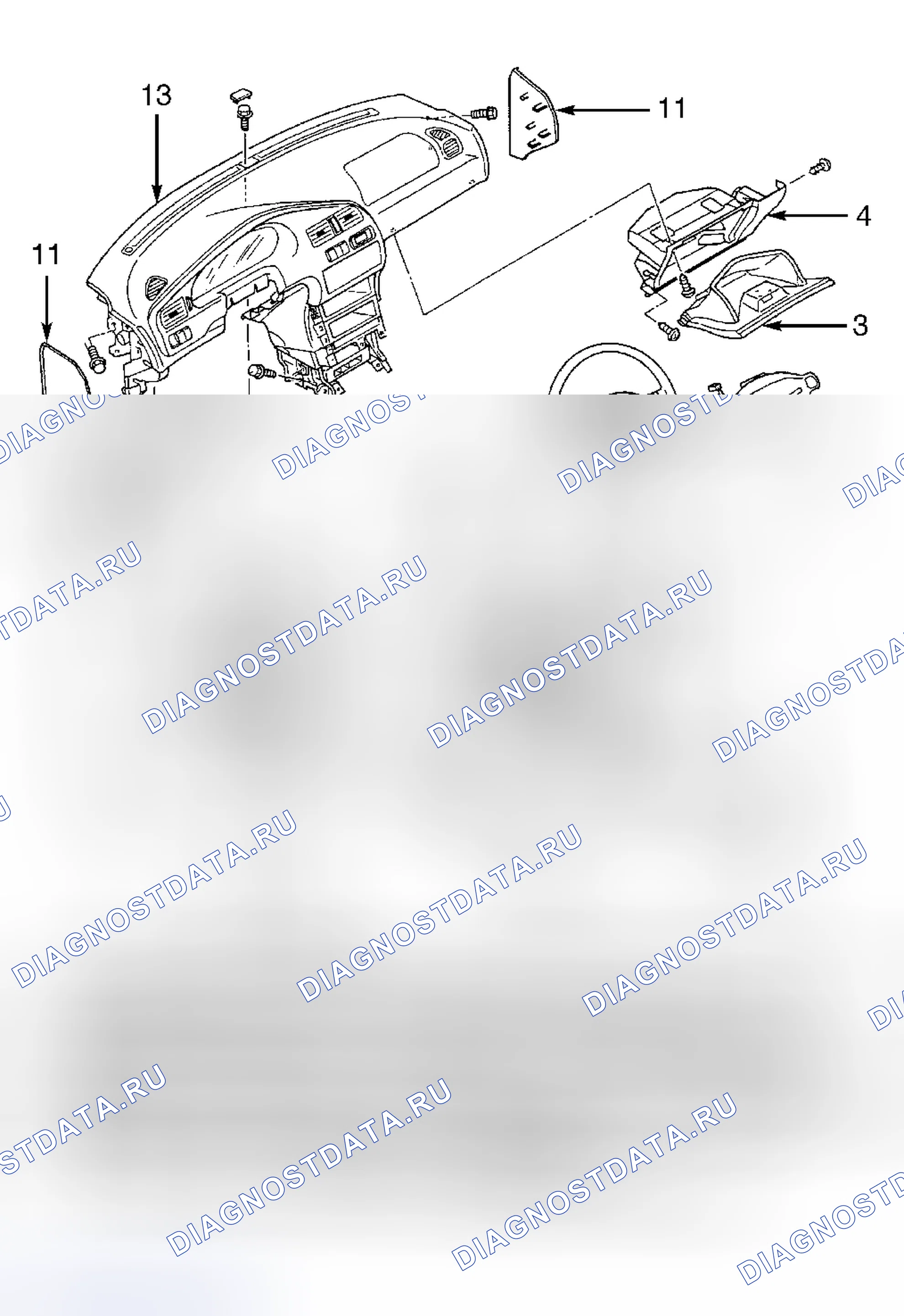 Рис. 4: Демонтаж и монтаж. Mazda Eunos 800 I