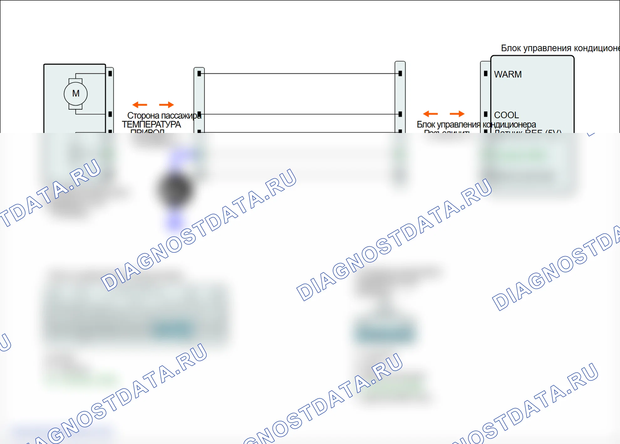 B1204: Потенциометр воздушной смеси открыт (низкий) пассажир. Hyundai Genesis BH